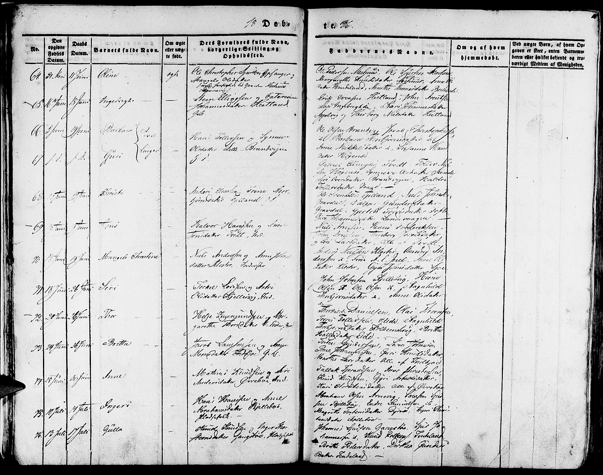 Fjelberg sokneprestembete, SAB/A-75201/H/Haa: Parish register (official) no. A 6, 1835-1851, p. 16