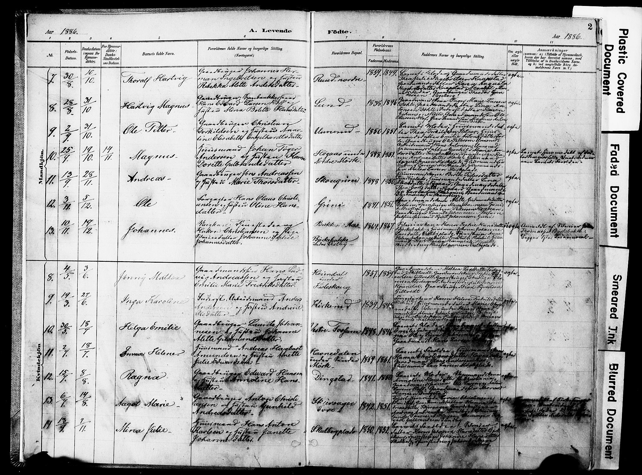 Spydeberg prestekontor Kirkebøker, AV/SAO-A-10924/F/Fa/L0008: Parish register (official) no. I 8, 1886-1900, p. 2