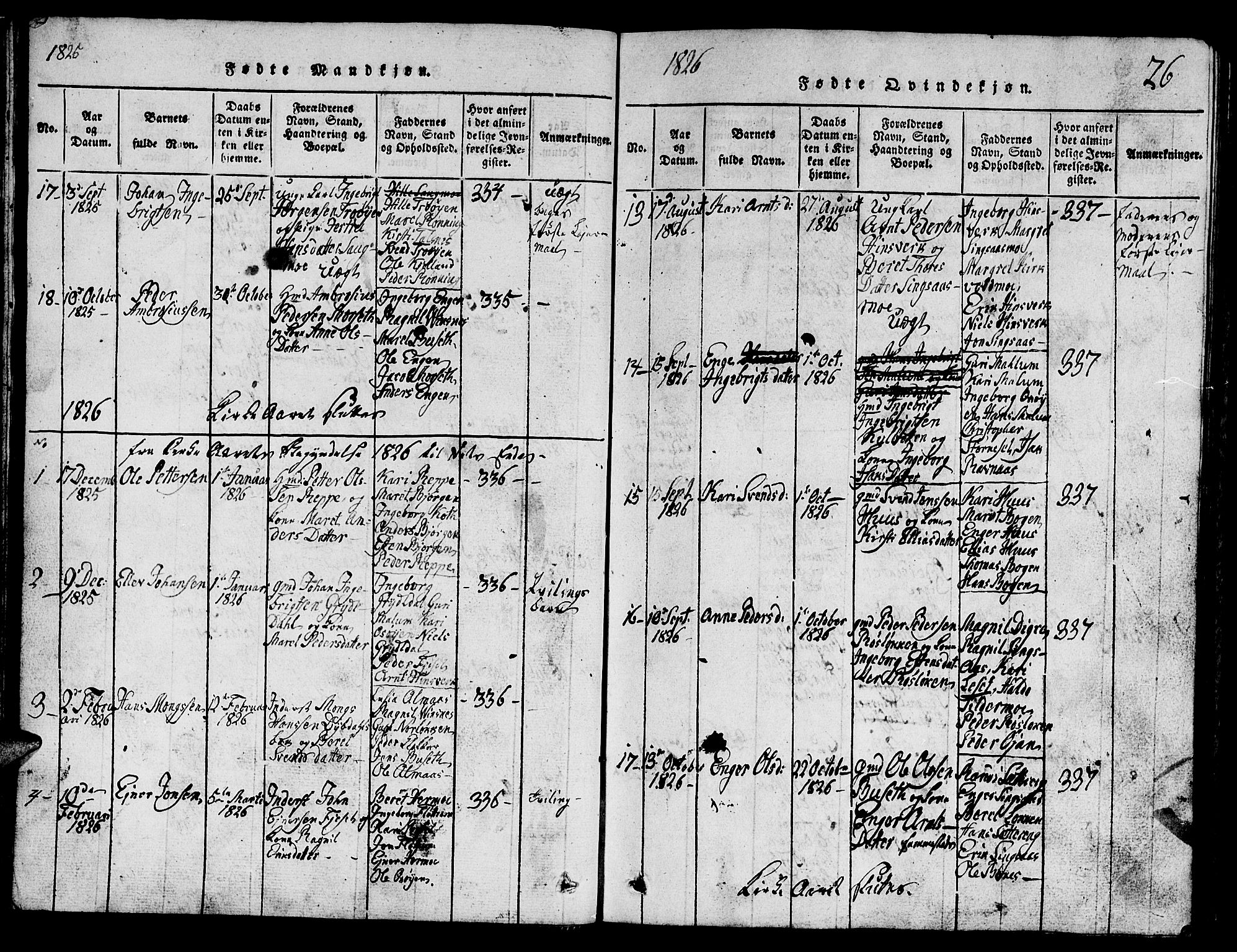 Ministerialprotokoller, klokkerbøker og fødselsregistre - Sør-Trøndelag, SAT/A-1456/688/L1026: Parish register (copy) no. 688C01, 1817-1860, p. 26