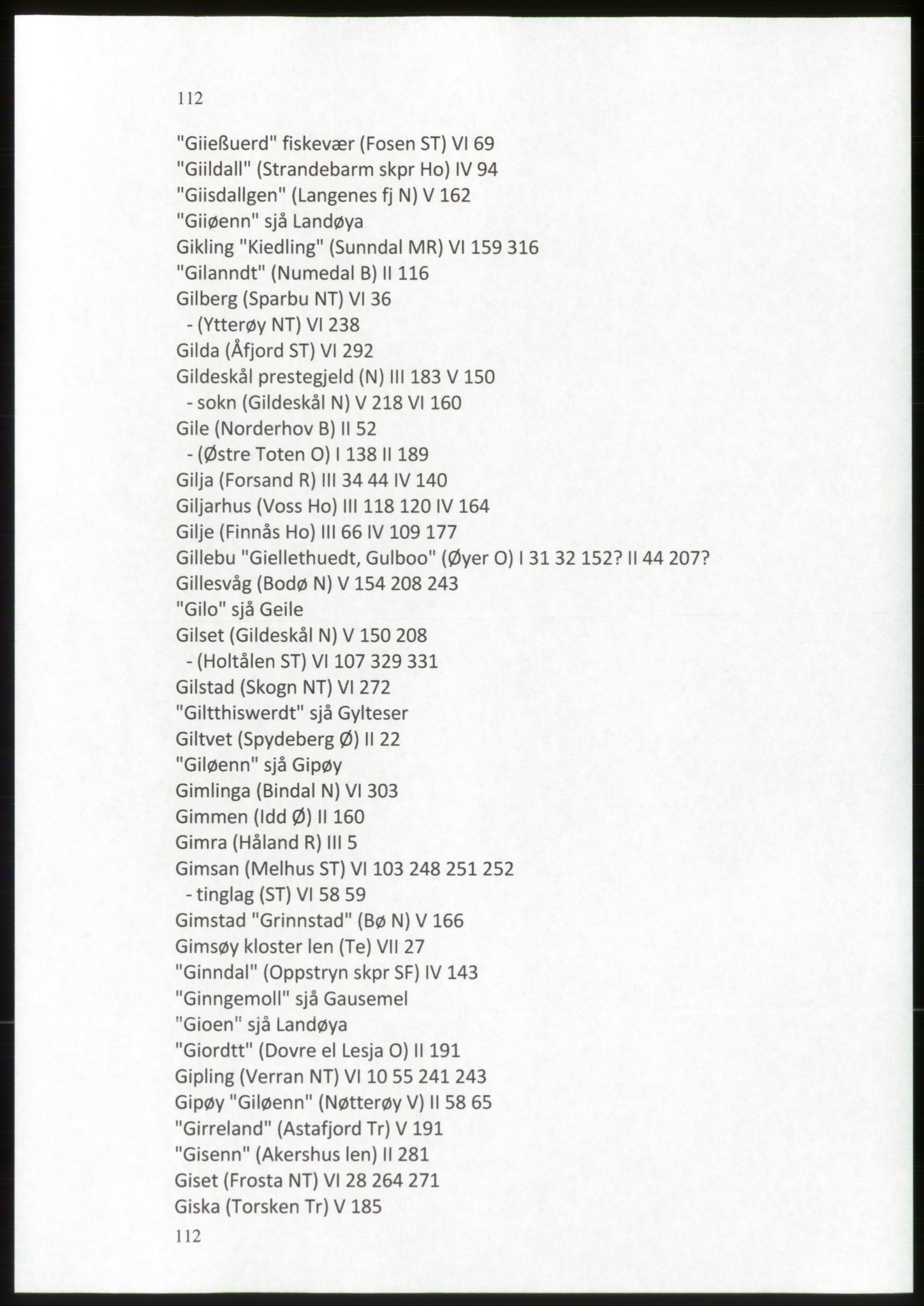 Publikasjoner utgitt av Arkivverket, PUBL/PUBL-001/C/0009: Stedsnavnregister, 1548-1567, p. 112