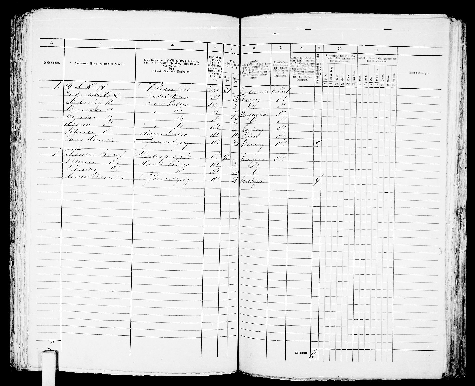 RA, 1865 census for Sandeherred/Sandefjord, 1865, p. 345