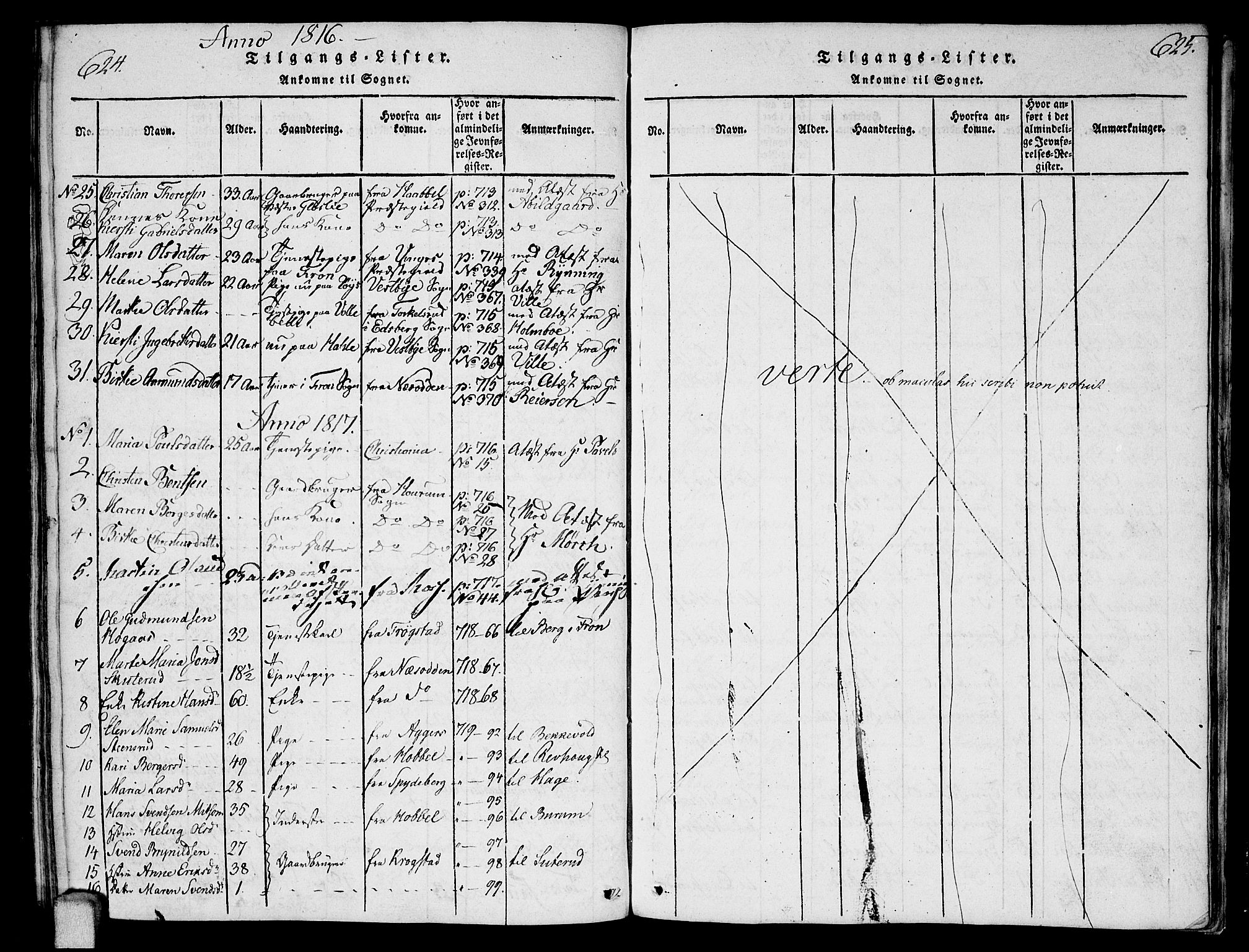 Ås prestekontor Kirkebøker, AV/SAO-A-10894/F/Fa/L0003: Parish register (official) no. I 3, 1814-1818, p. 624-625