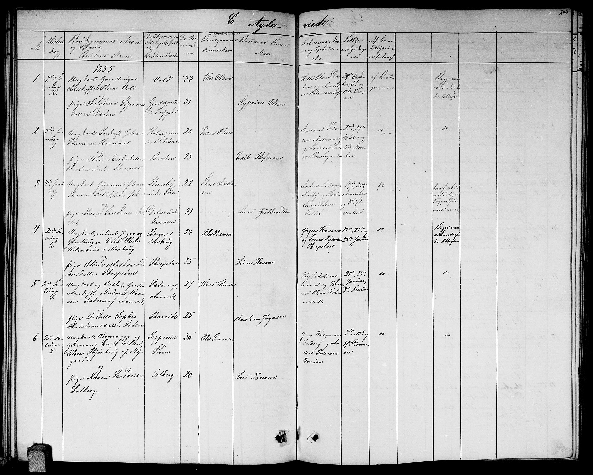 Høland prestekontor Kirkebøker, SAO/A-10346a/G/Ga/L0004: Parish register (copy) no. I 4, 1854-1862, p. 246