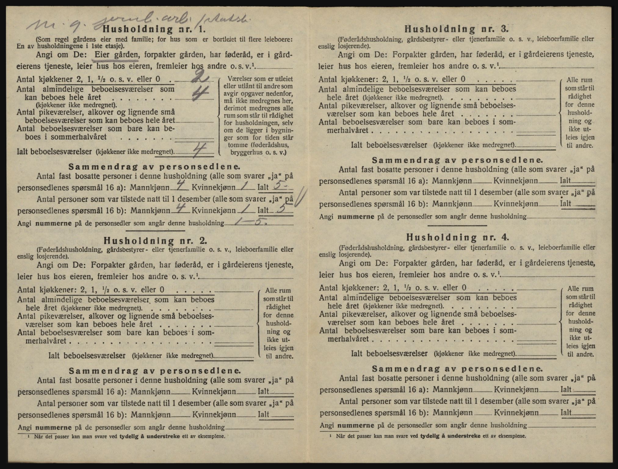 SAO, 1920 census for Glemmen, 1920, p. 2598