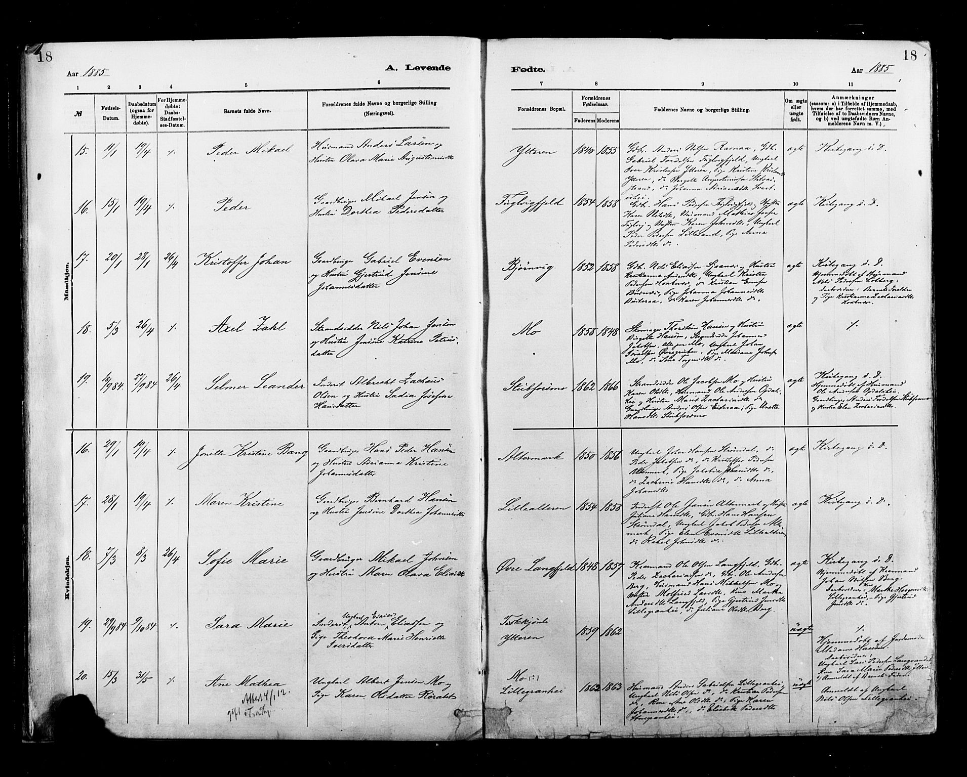 Ministerialprotokoller, klokkerbøker og fødselsregistre - Nordland, SAT/A-1459/827/L0400: Parish register (official) no. 827A12, 1883-1903, p. 18