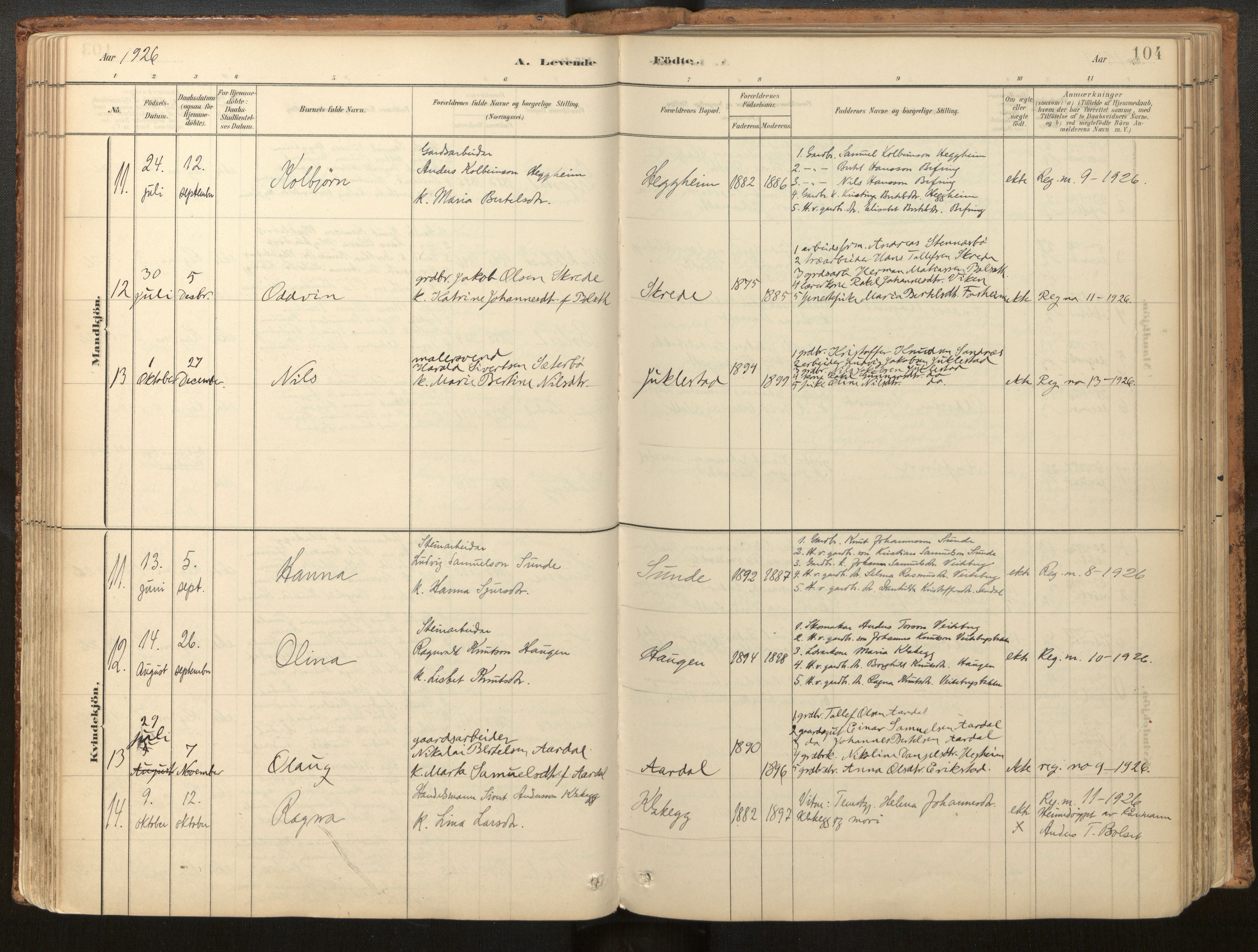 Jølster sokneprestembete, SAB/A-80701/H/Haa/Haac/L0001: Parish register (official) no. C 1, 1882-1928, p. 104