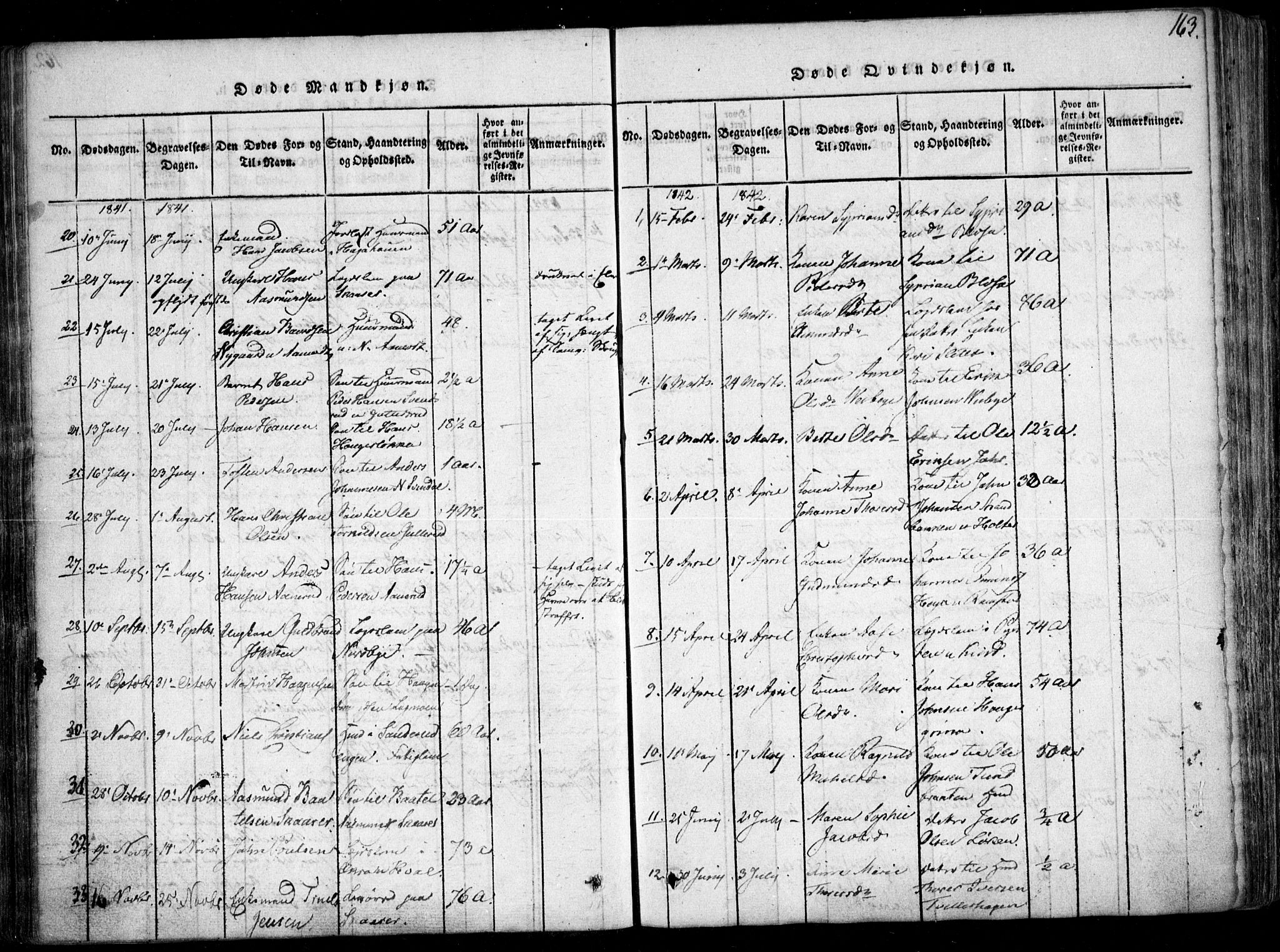 Fet prestekontor Kirkebøker, AV/SAO-A-10370a/F/Fa/L0008: Parish register (official) no. I 8, 1815-1842, p. 163