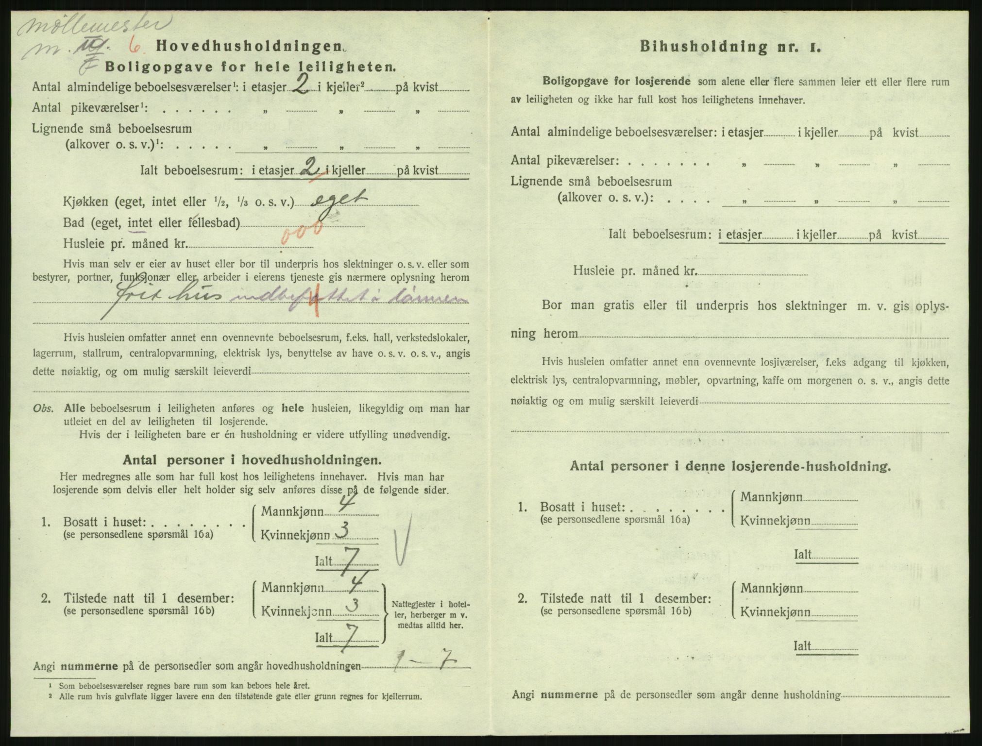 SAH, 1920 census for Lillehammer, 1920, p. 2551