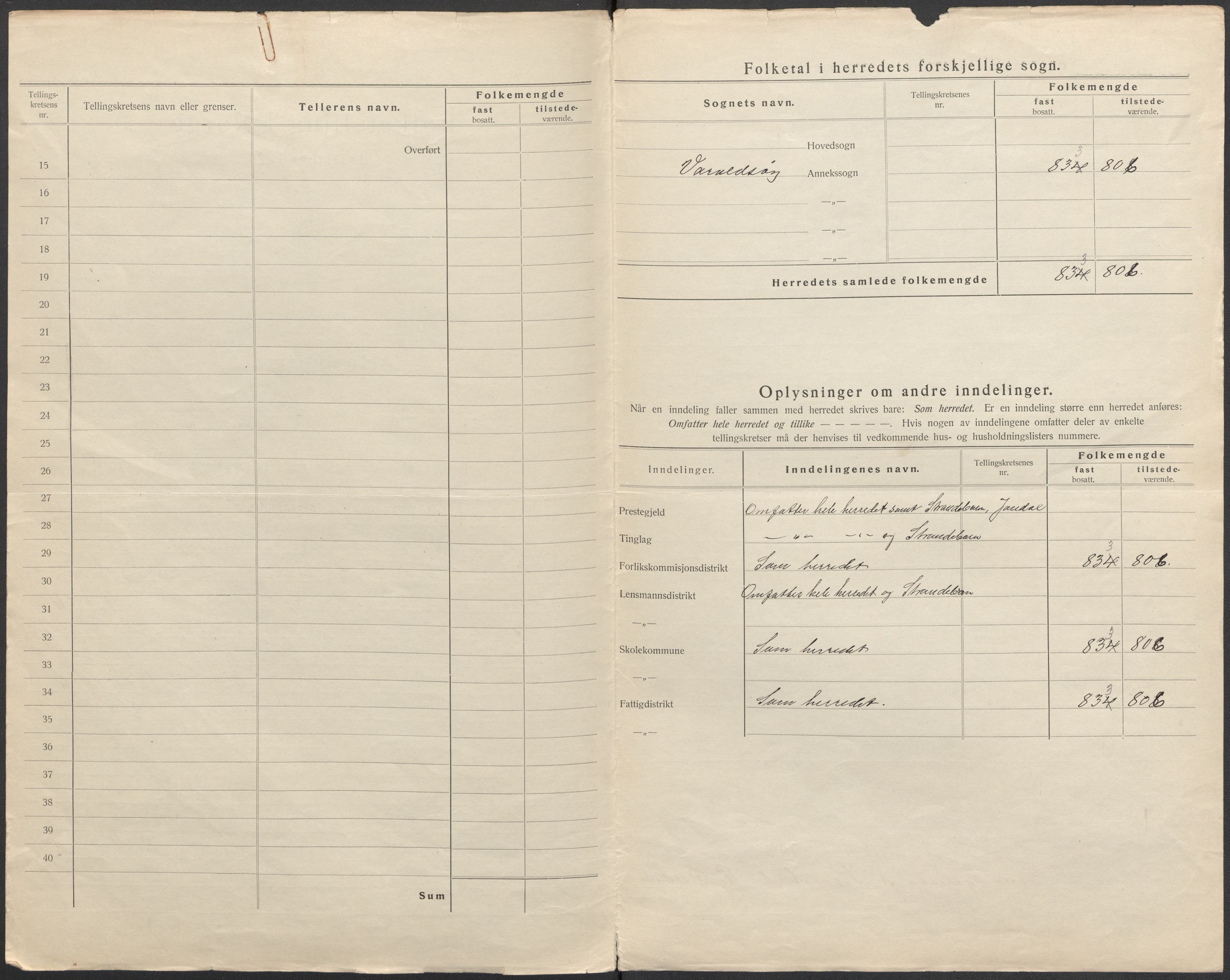 SAB, 1920 census for Varaldsøy, 1920, p. 3