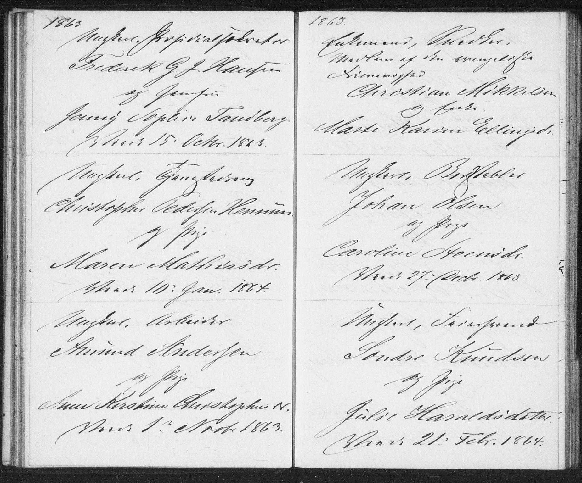 Bragernes kirkebøker, AV/SAKO-A-6/H/Ha/L0004: Banns register no. 4, 1860-1866