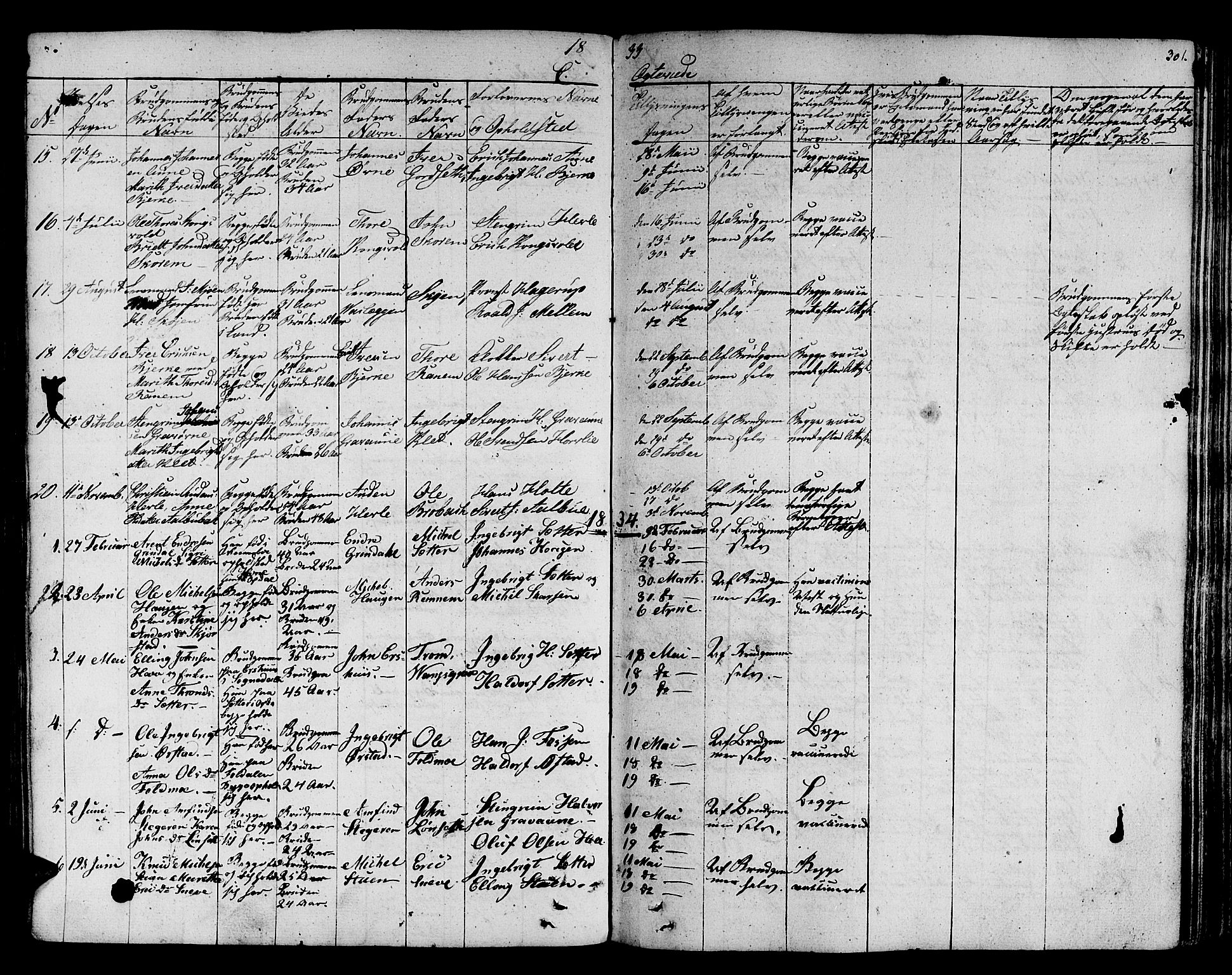 Ministerialprotokoller, klokkerbøker og fødselsregistre - Sør-Trøndelag, SAT/A-1456/678/L0897: Parish register (official) no. 678A06-07, 1821-1847, p. 301