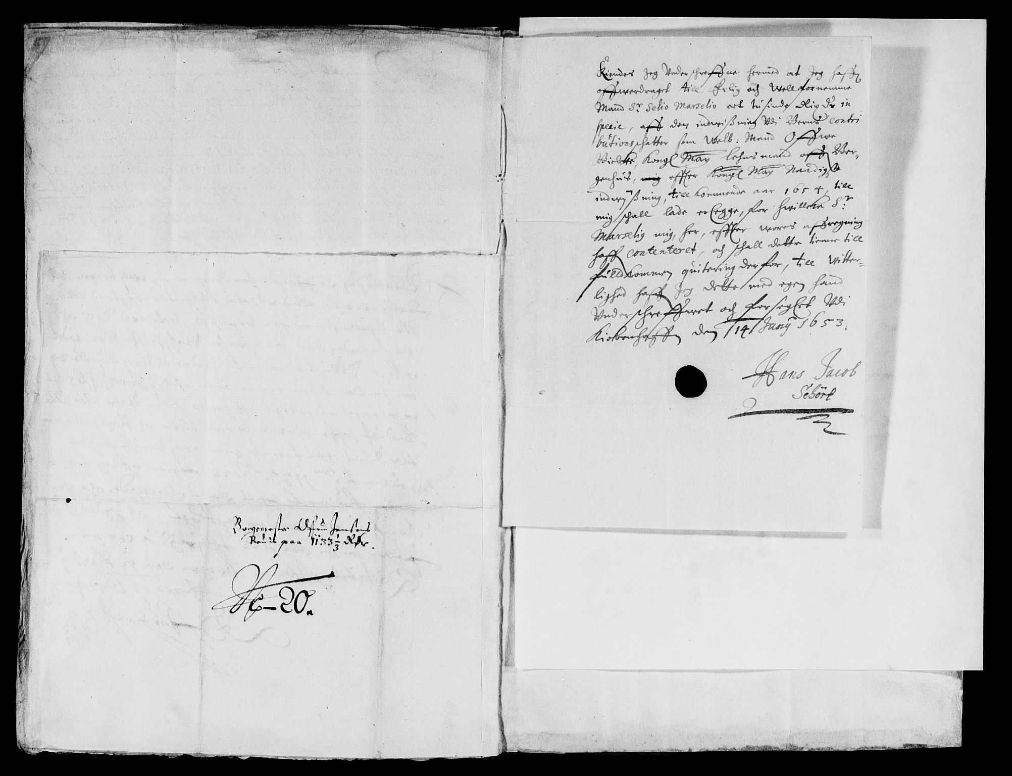Rentekammeret inntil 1814, Reviderte regnskaper, Lensregnskaper, AV/RA-EA-5023/R/Rb/Rbt/L0129: Bergenhus len, 1654-1655