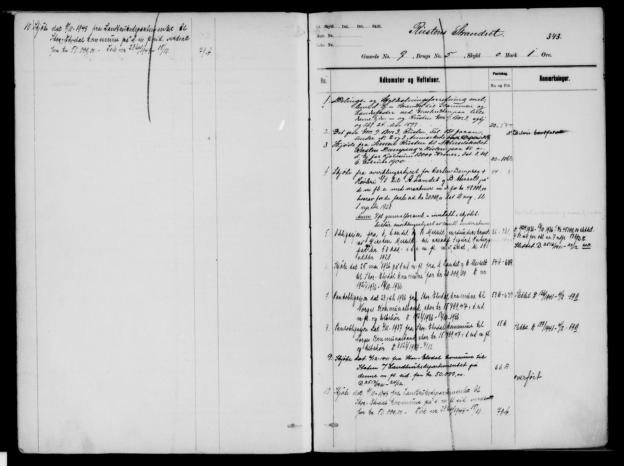 Sør-Østerdal sorenskriveri, AV/SAH-TING-018/H/Ha/Had/L0058B: Mortgage register no. 1B, 1850-1950, p. 343