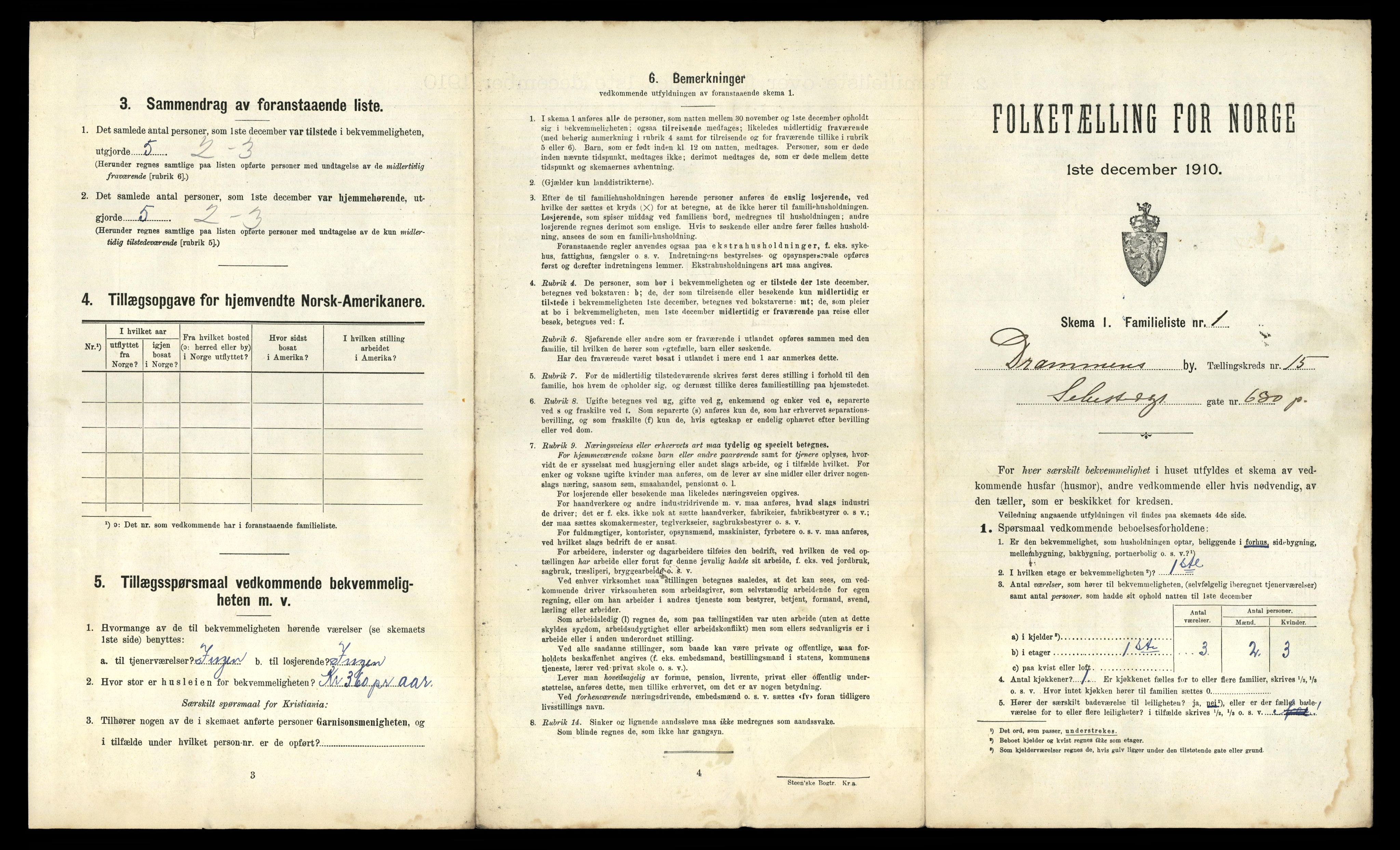 RA, 1910 census for Drammen, 1910, p. 10360