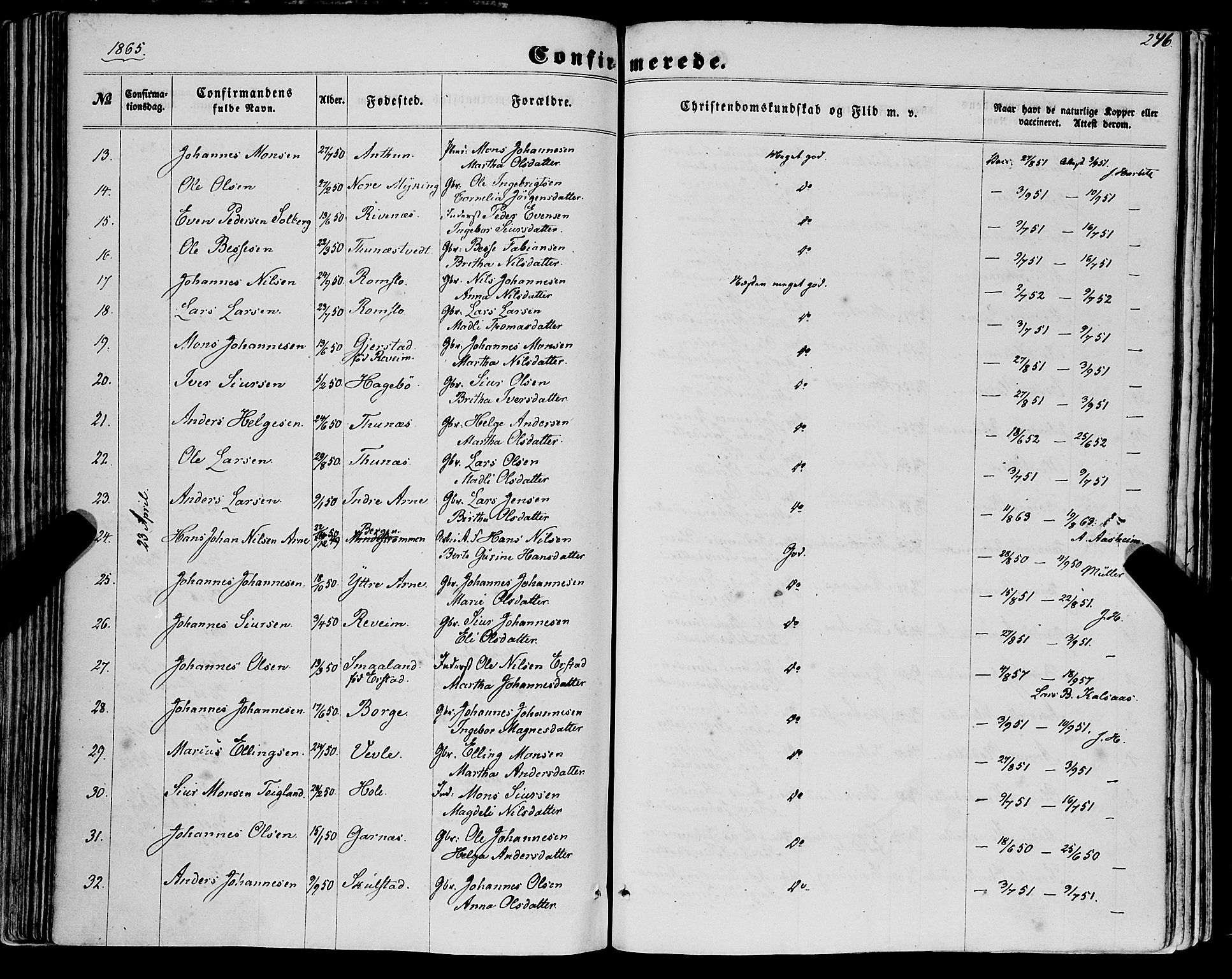 Haus sokneprestembete, AV/SAB-A-75601/H/Haa: Parish register (official) no. A 17, 1858-1870, p. 246