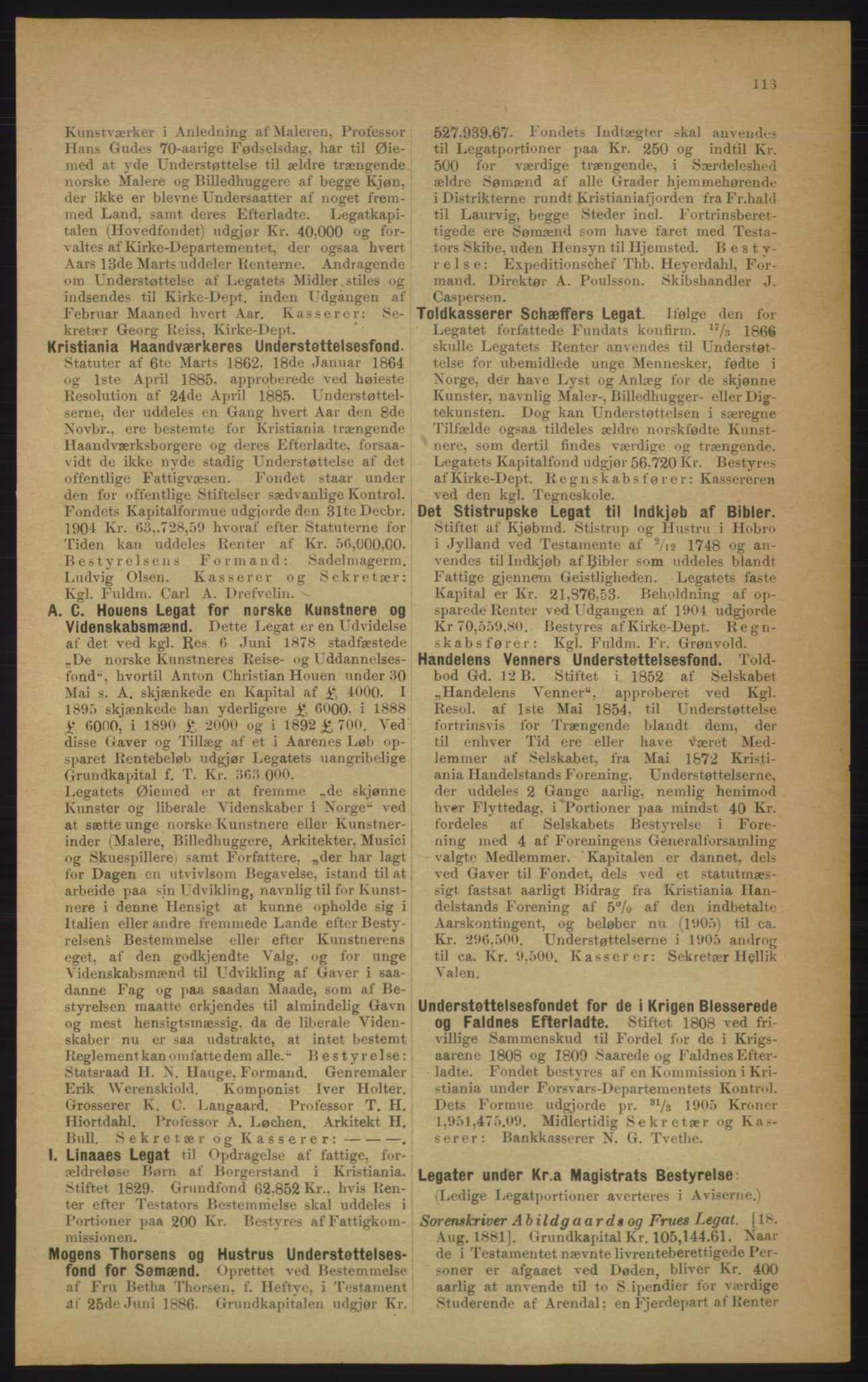 Kristiania/Oslo adressebok, PUBL/-, 1906, p. 113