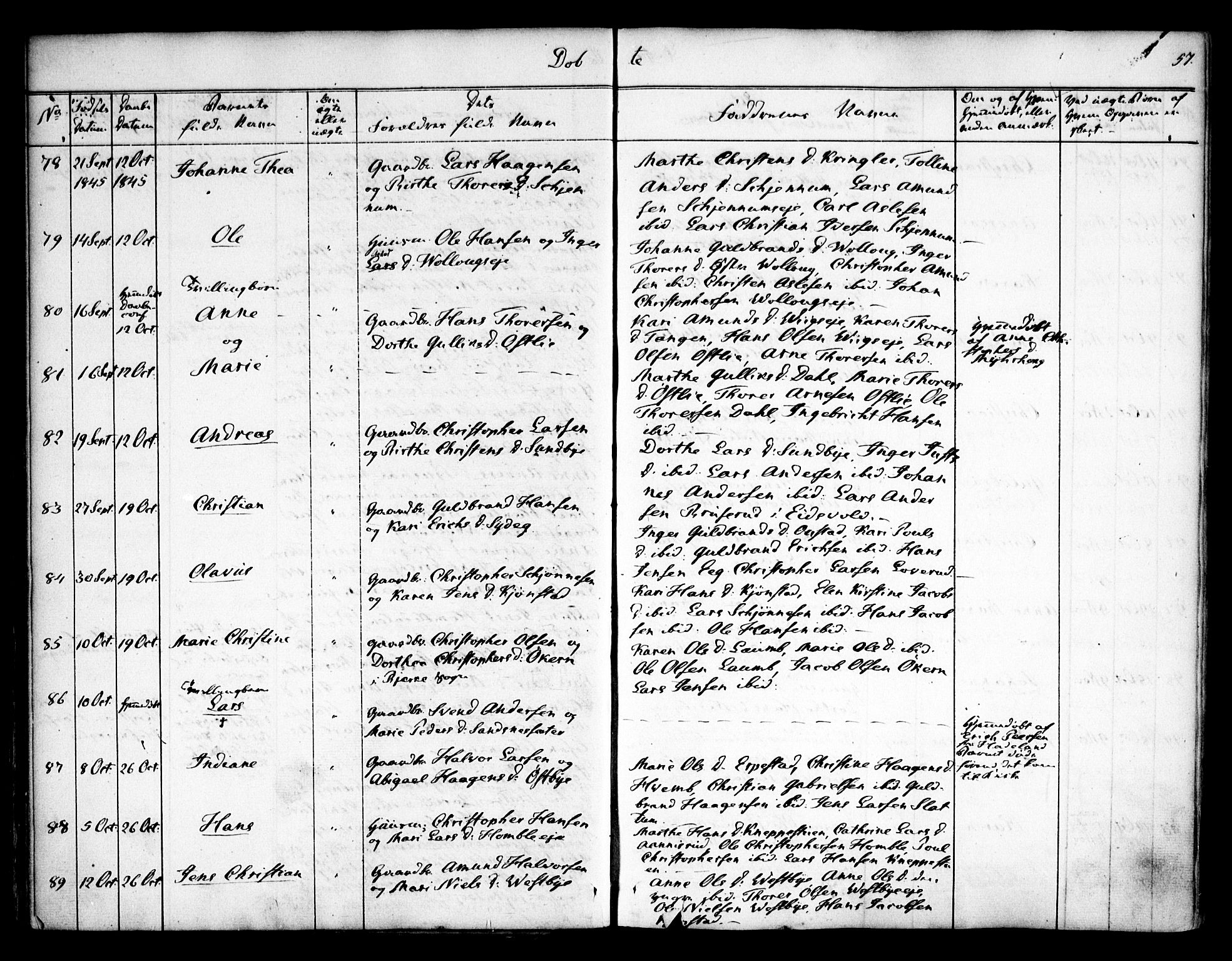 Nannestad prestekontor Kirkebøker, SAO/A-10414a/F/Fa/L0010: Parish register (official) no. I 10, 1840-1850, p. 57