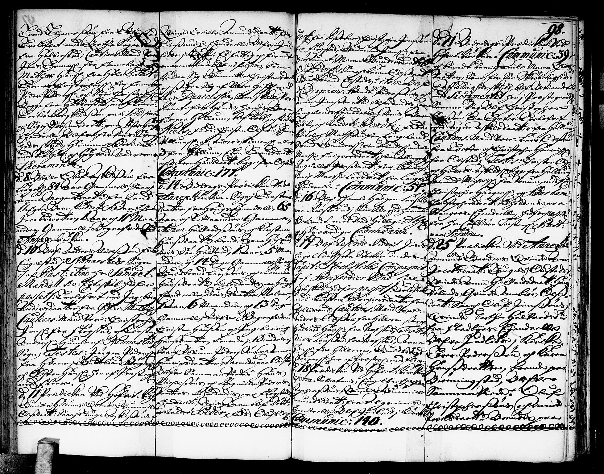 Ullensaker prestekontor Kirkebøker, AV/SAO-A-10236a/F/Fa/L0003: Parish register (official) no. I 3, 1711-1720, p. 98