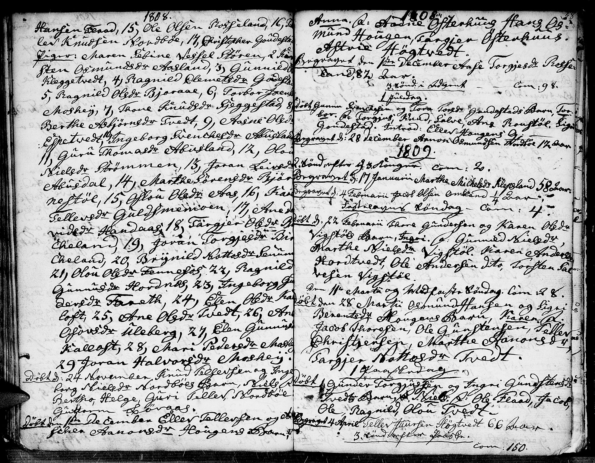 Evje sokneprestkontor, SAK/1111-0008/F/Fa/Faa/L0003: Parish register (official) no. A 3, 1787-1816, p. 58