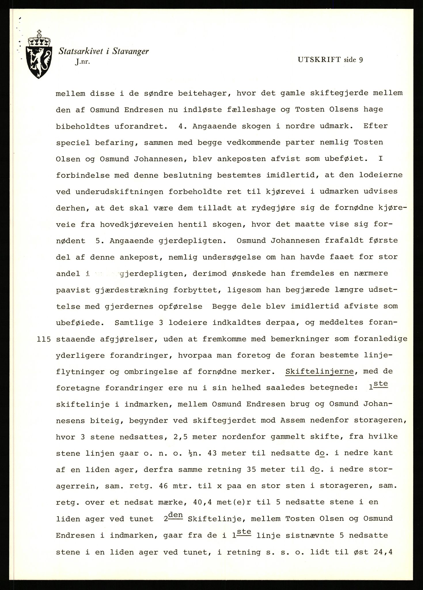 Statsarkivet i Stavanger, AV/SAST-A-101971/03/Y/Yj/L0003: Avskrifter sortert etter gårdsnavn: Askje - Auglend, 1750-1930, p. 223