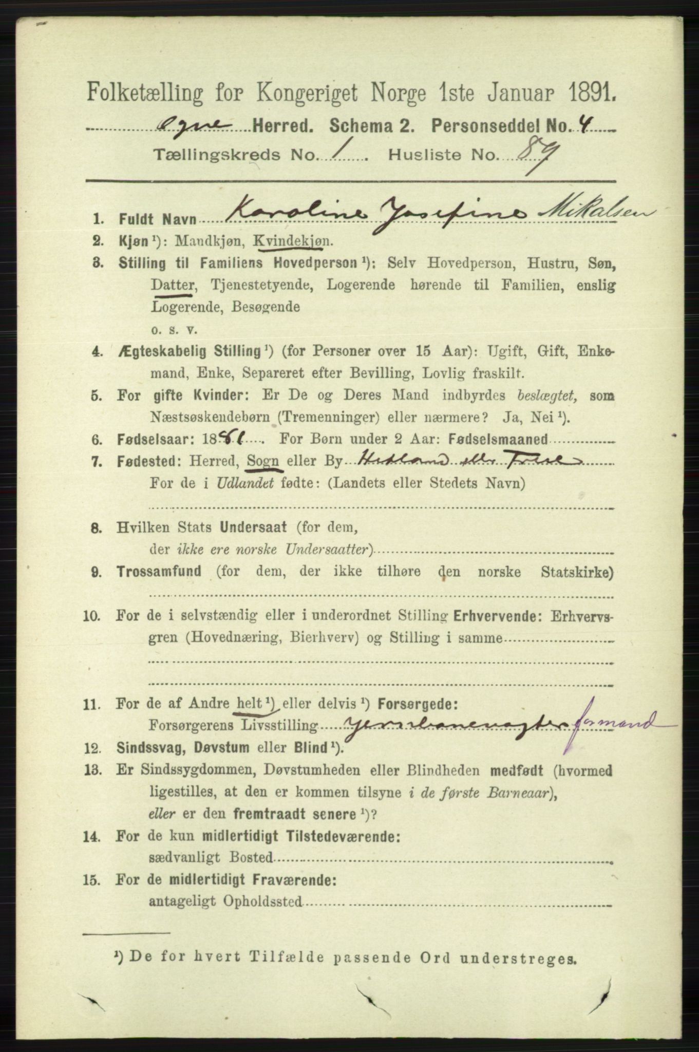 RA, 1891 census for 1117 Ogna, 1891, p. 628