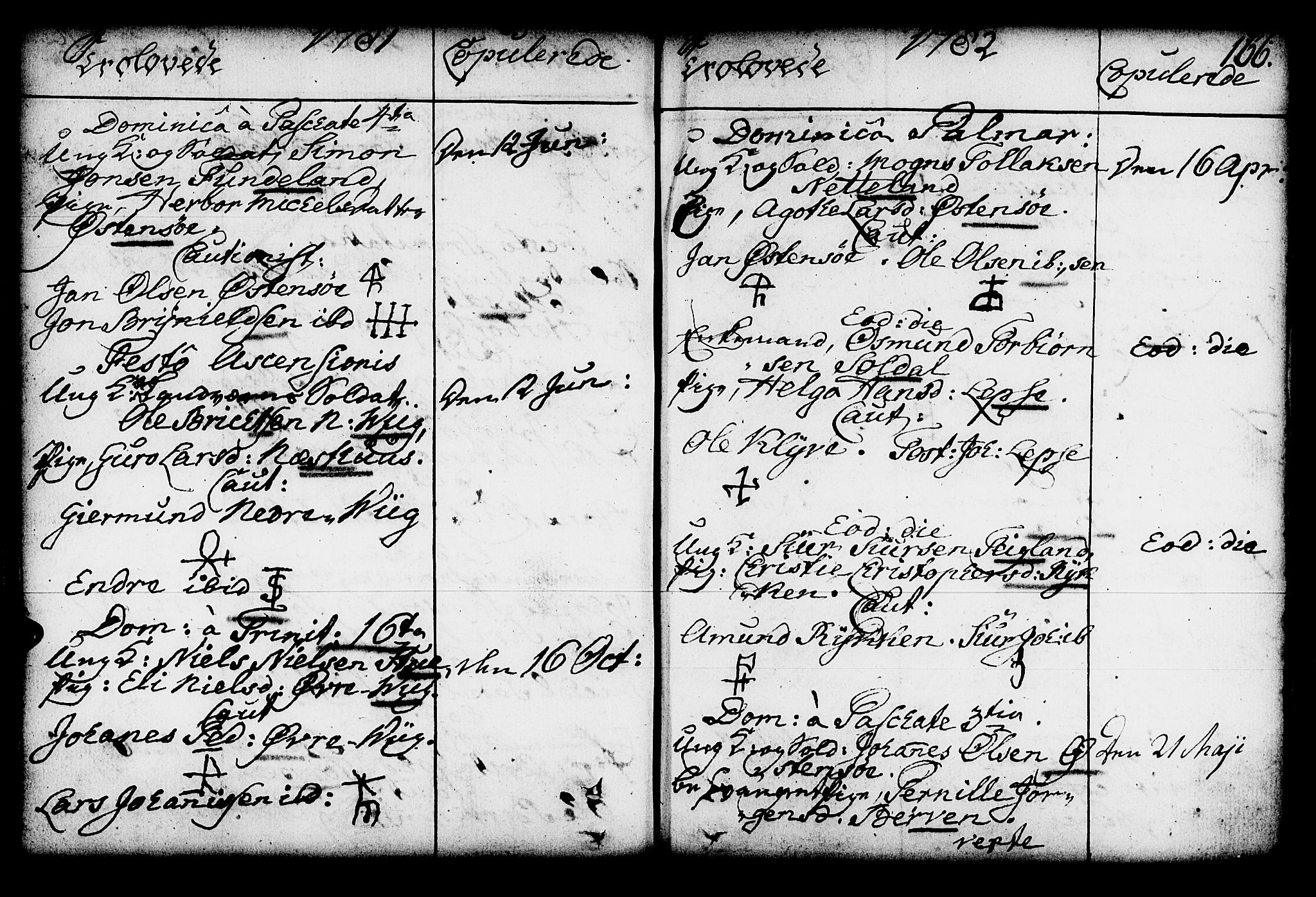 Kvam sokneprestembete, AV/SAB-A-76201/H/Haa: Parish register (official) no. A 4, 1743-1795, p. 166