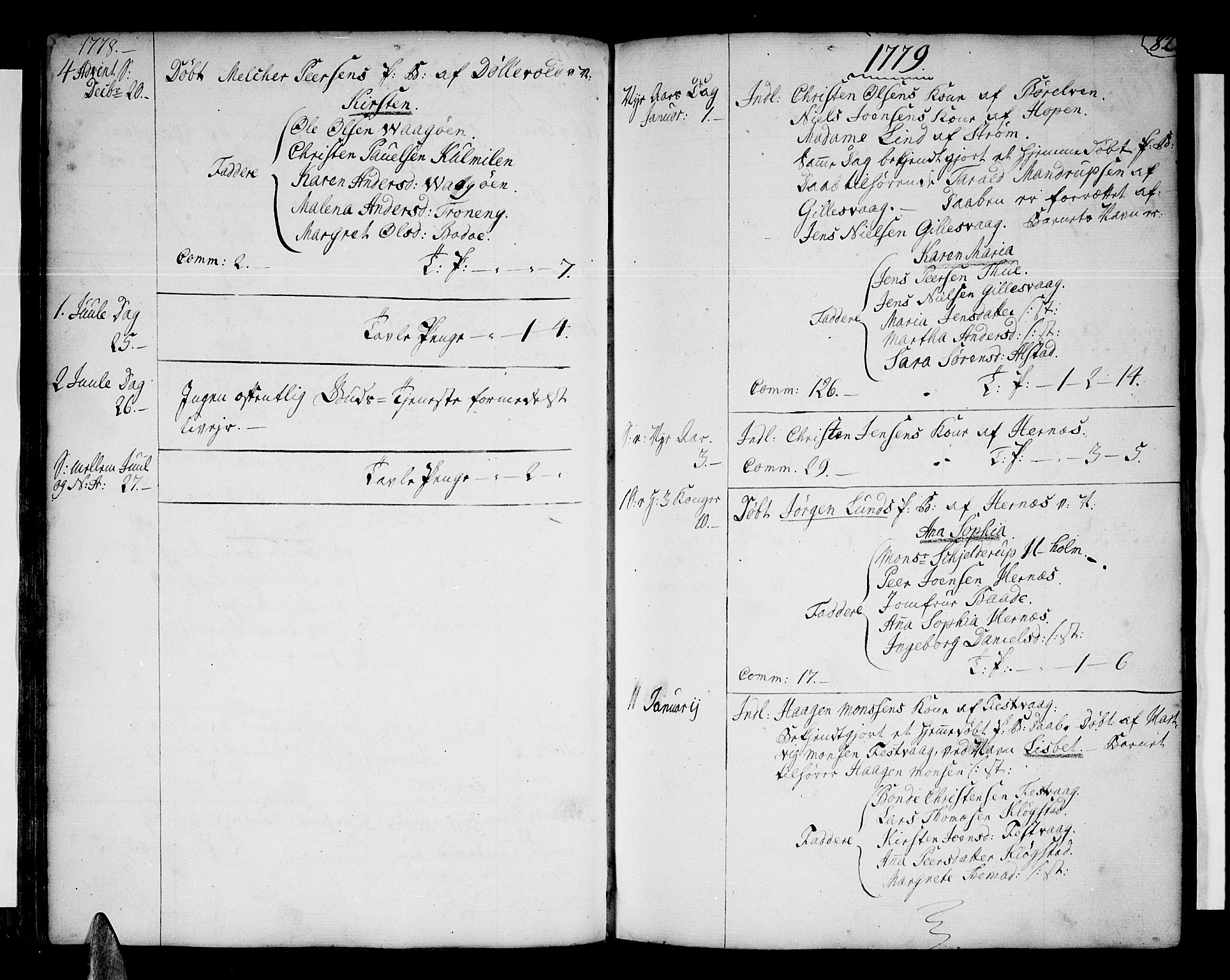 Ministerialprotokoller, klokkerbøker og fødselsregistre - Nordland, AV/SAT-A-1459/801/L0003: Parish register (official) no. 801A03, 1762-1795, p. 82