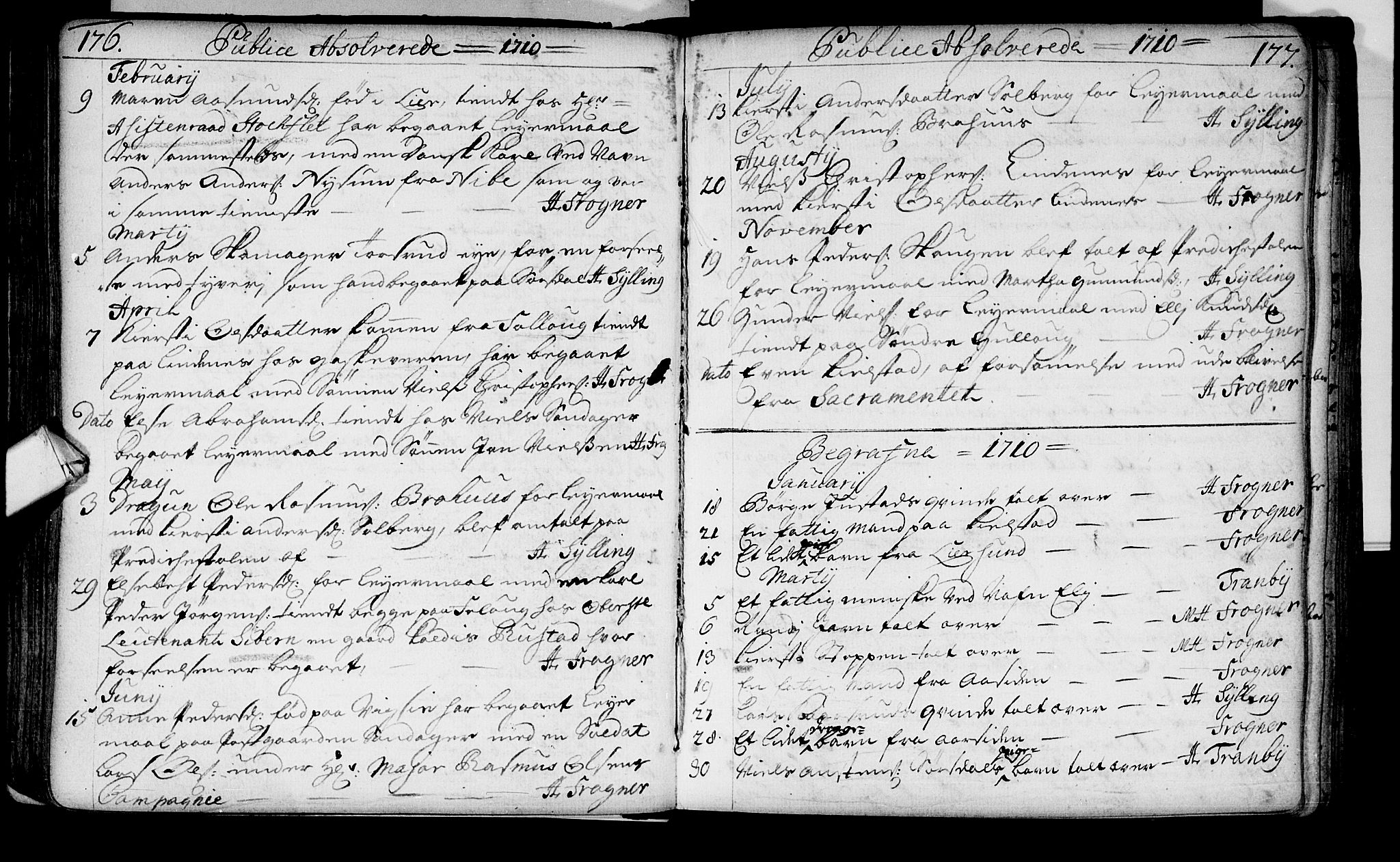 Lier kirkebøker, SAKO/A-230/F/Fa/L0002: Parish register (official) no. I 2, 1701-1726, p. 176-177