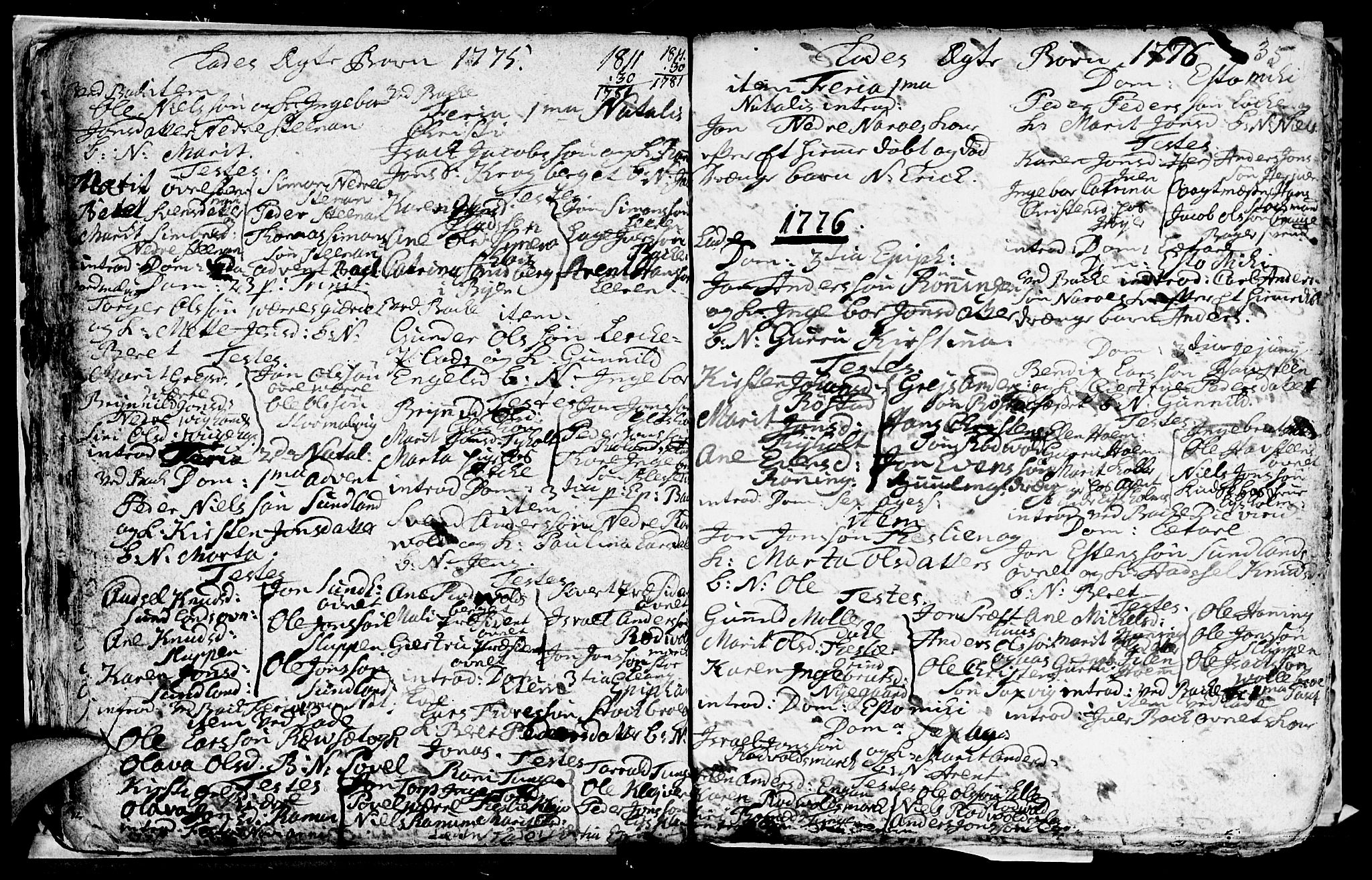 Ministerialprotokoller, klokkerbøker og fødselsregistre - Sør-Trøndelag, SAT/A-1456/606/L0305: Parish register (copy) no. 606C01, 1757-1819, p. 35
