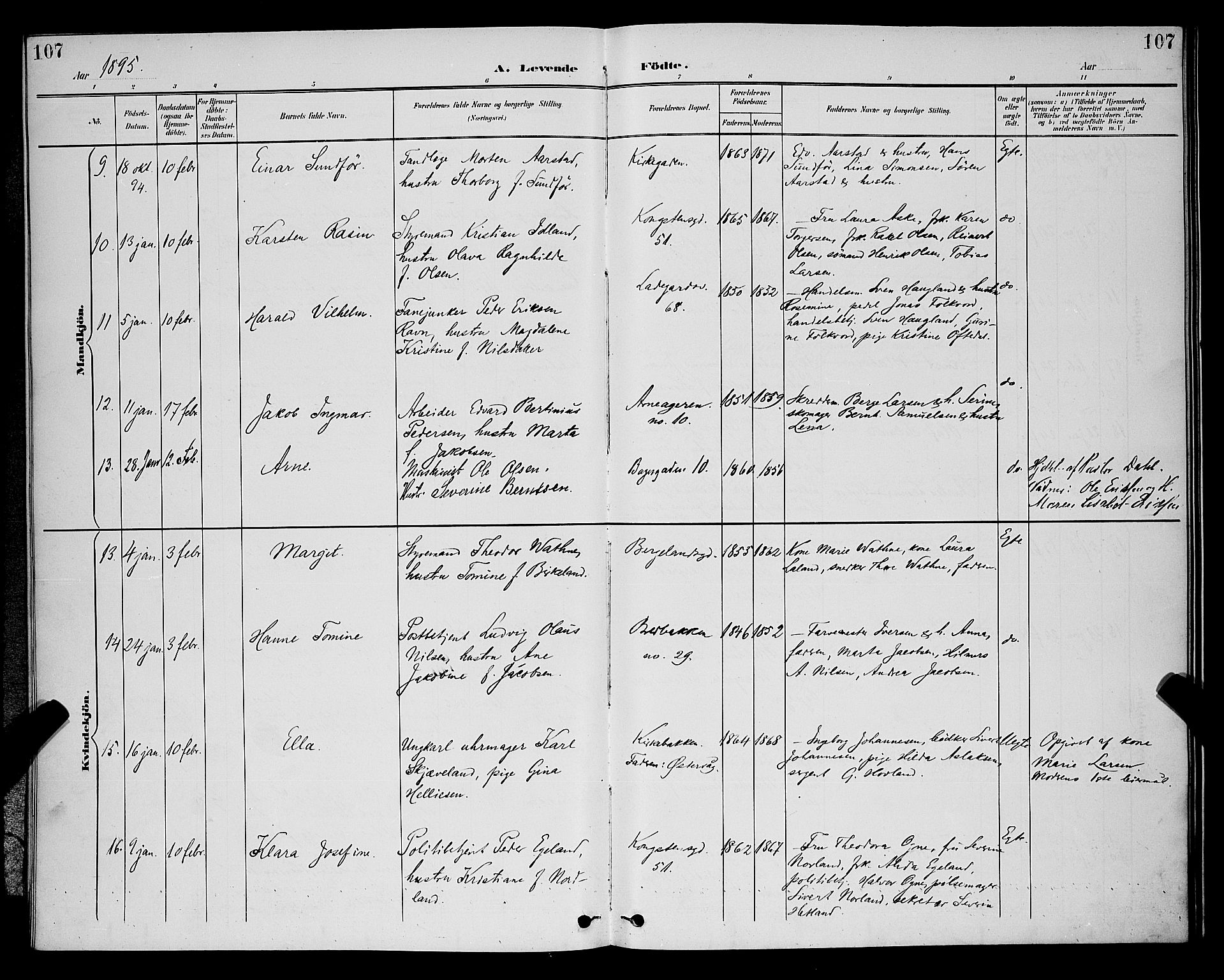 St. Petri sokneprestkontor, AV/SAST-A-101813/001/30/30BB/L0006: Parish register (copy) no. B 6, 1890-1897, p. 107