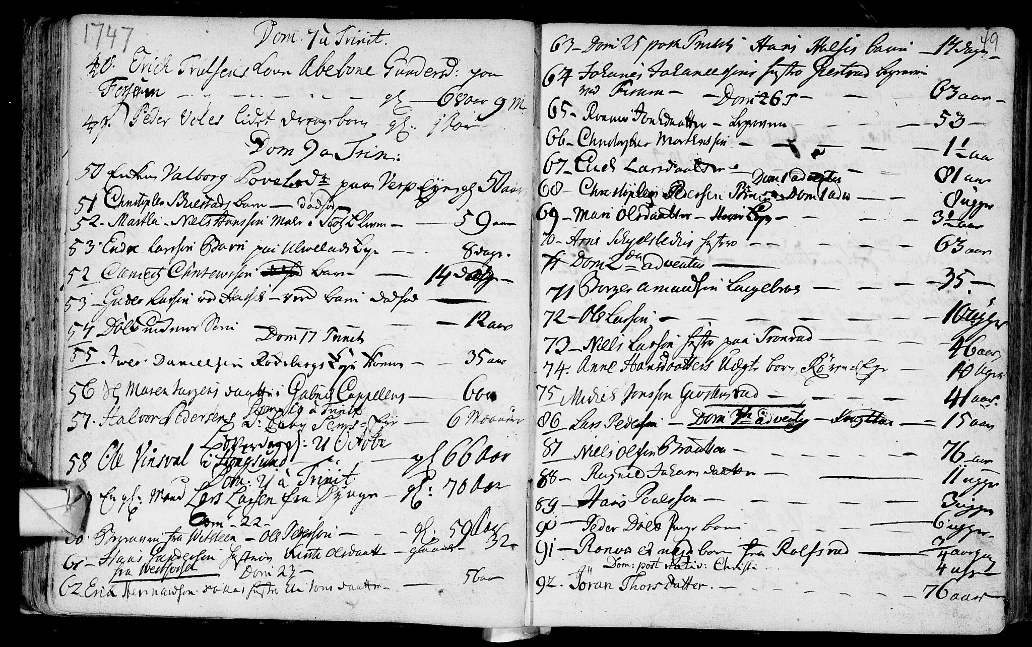 Eiker kirkebøker, AV/SAKO-A-4/F/Fa/L0007: Parish register (official) no. I 7 /1, 1733-1808, p. 49