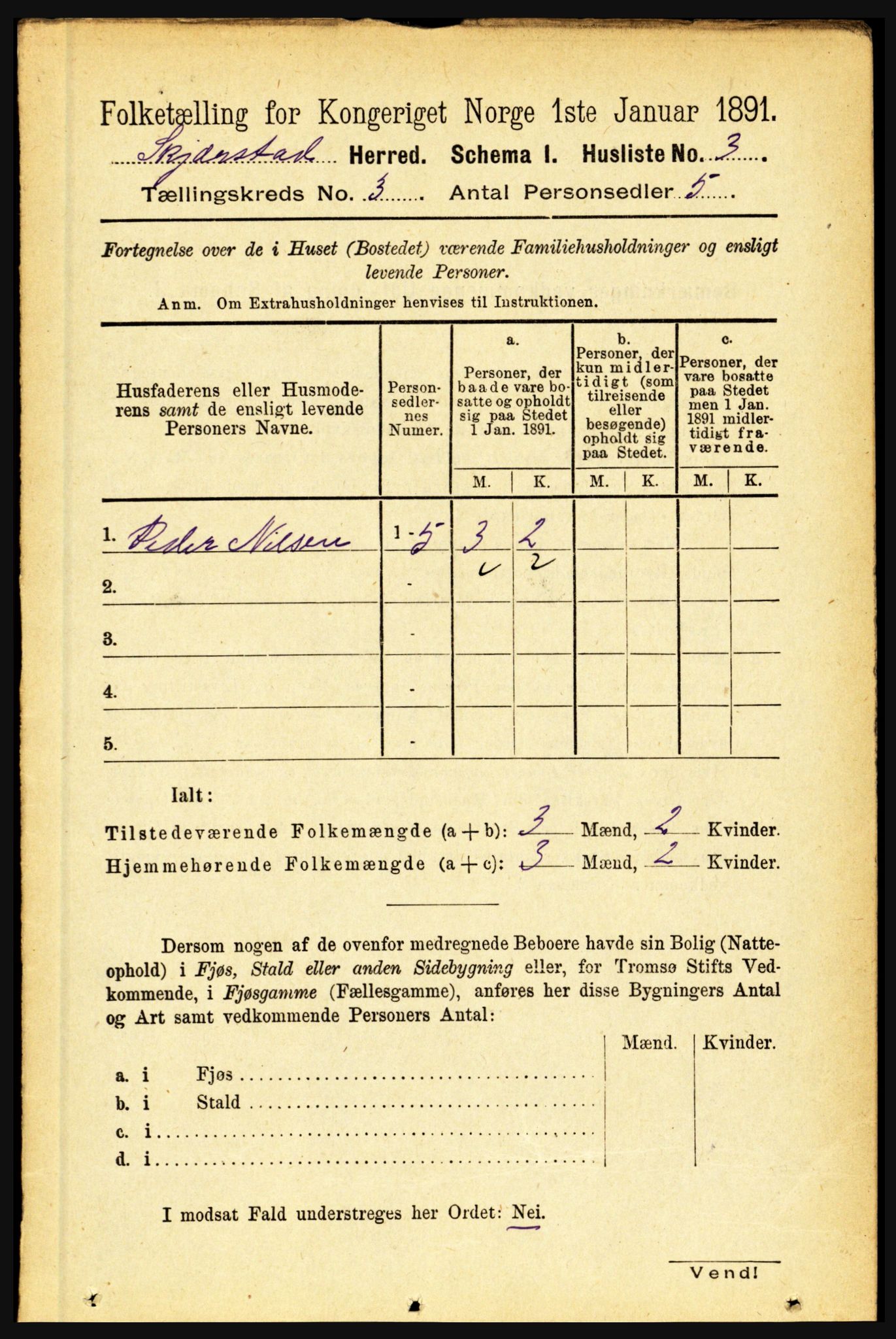 RA, 1891 census for 1842 Skjerstad, 1891, p. 692