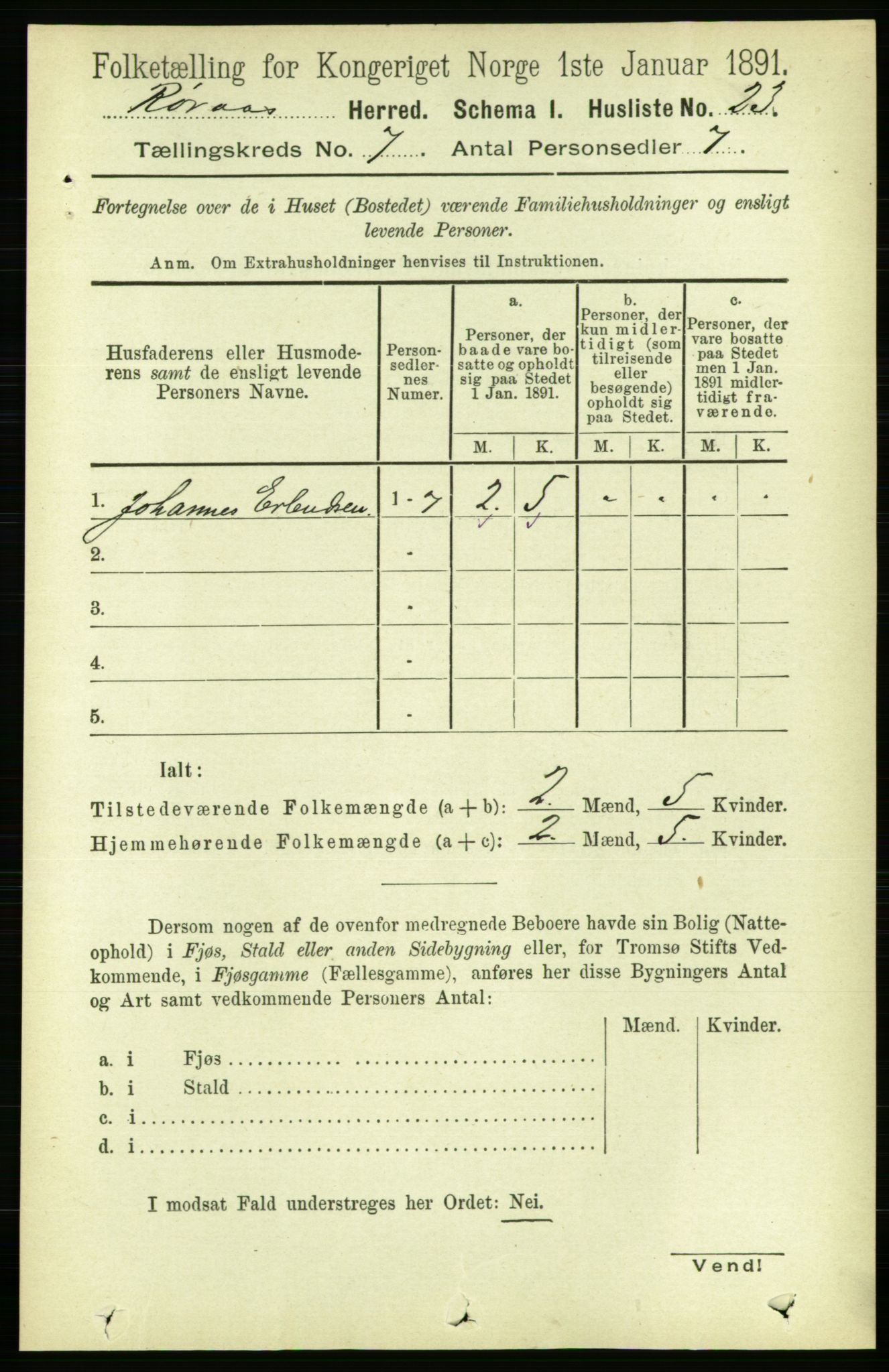 RA, 1891 census for 1640 Røros, 1891, p. 1363