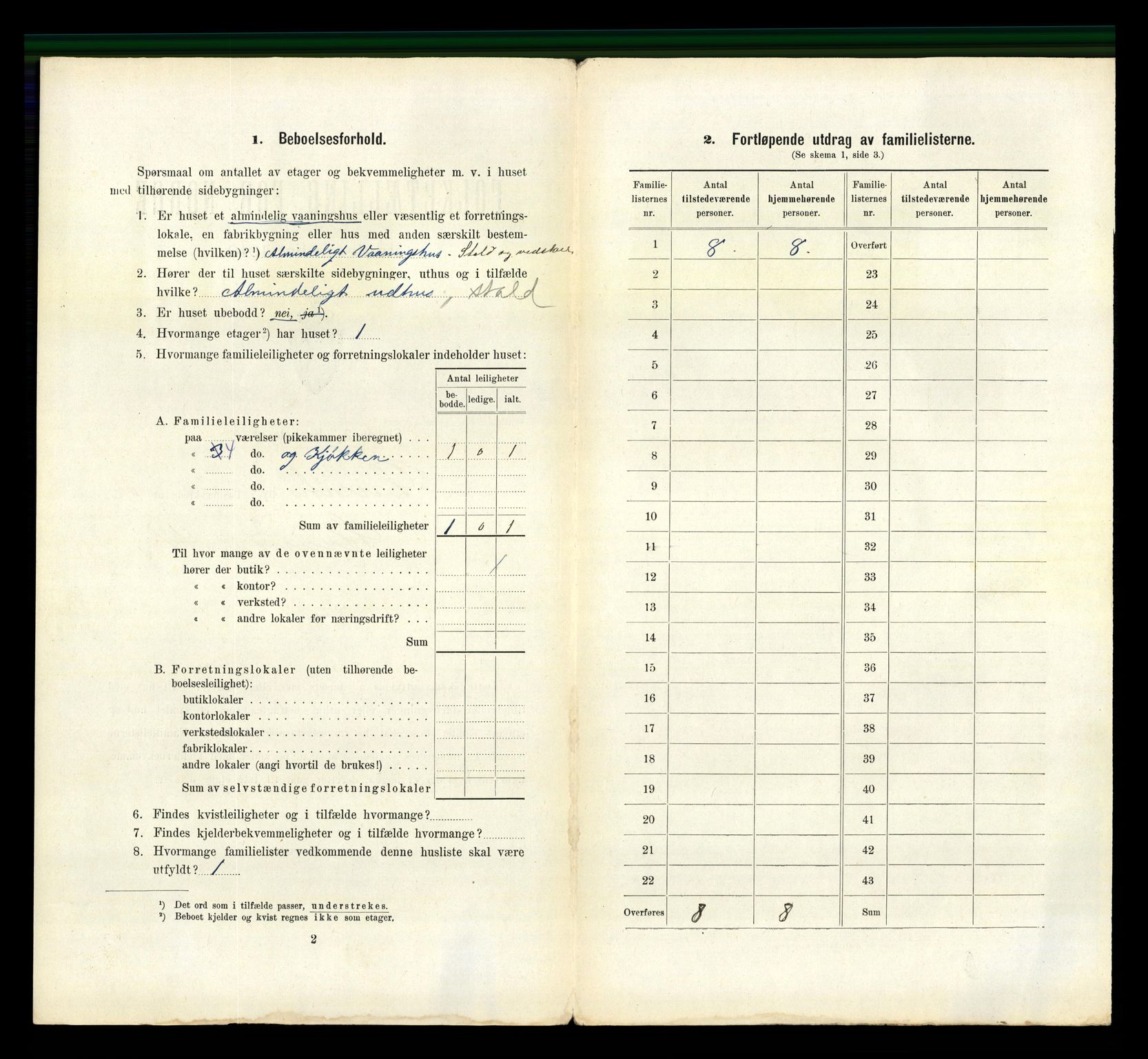 RA, 1910 census for Larvik, 1910, p. 5076