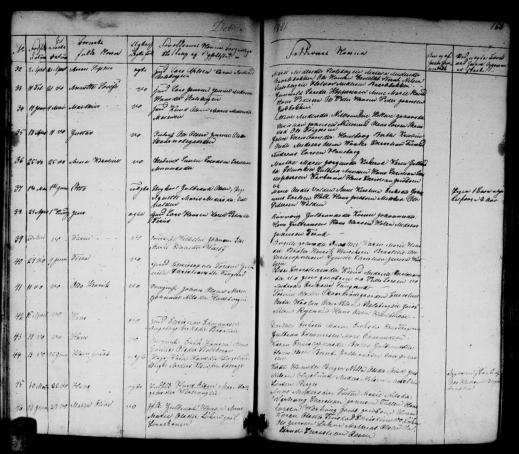 Skedsmo prestekontor Kirkebøker, SAO/A-10033a/G/Ga/L0001: Parish register (copy) no. I 1, 1830-1854, p. 163