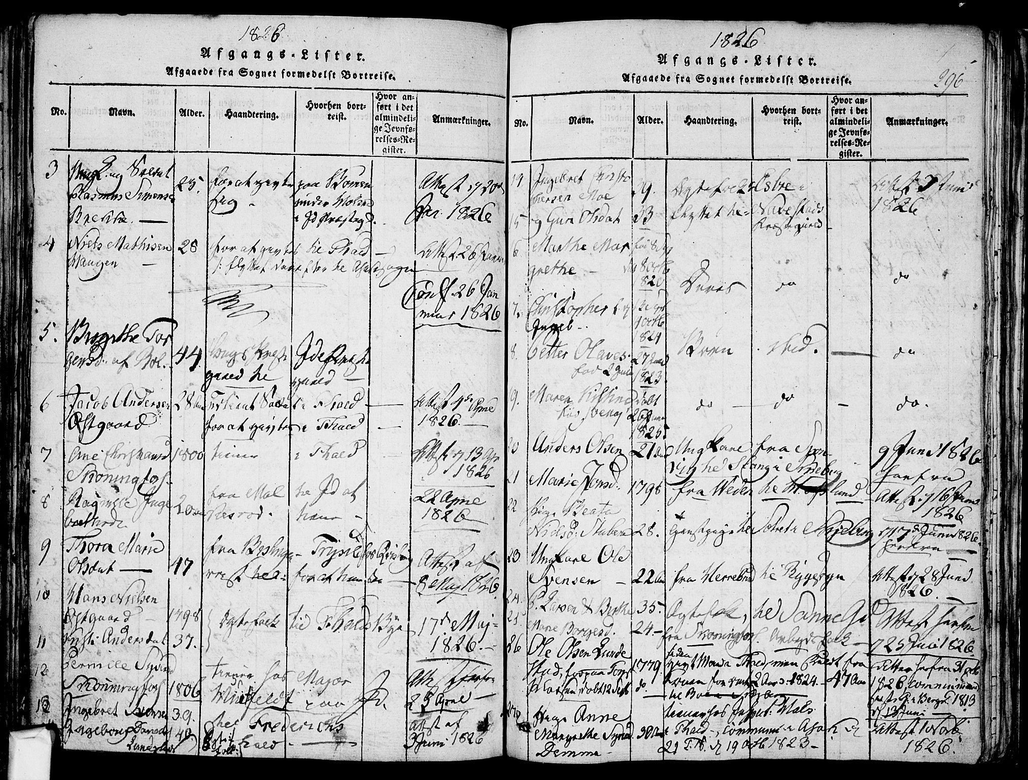 Berg prestekontor Kirkebøker, SAO/A-10902/F/Fa/L0002: Parish register (official) no. I 2, 1815-1831, p. 296