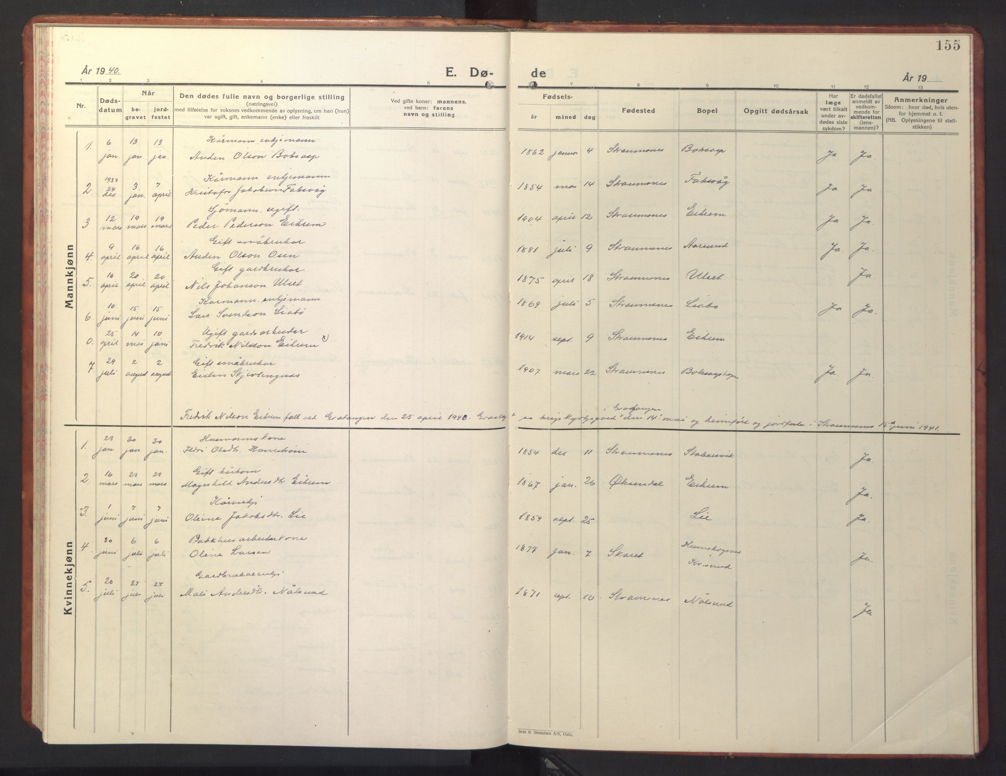 Ministerialprotokoller, klokkerbøker og fødselsregistre - Møre og Romsdal, AV/SAT-A-1454/587/L1002: Parish register (copy) no. 587C02, 1926-1951, p. 155