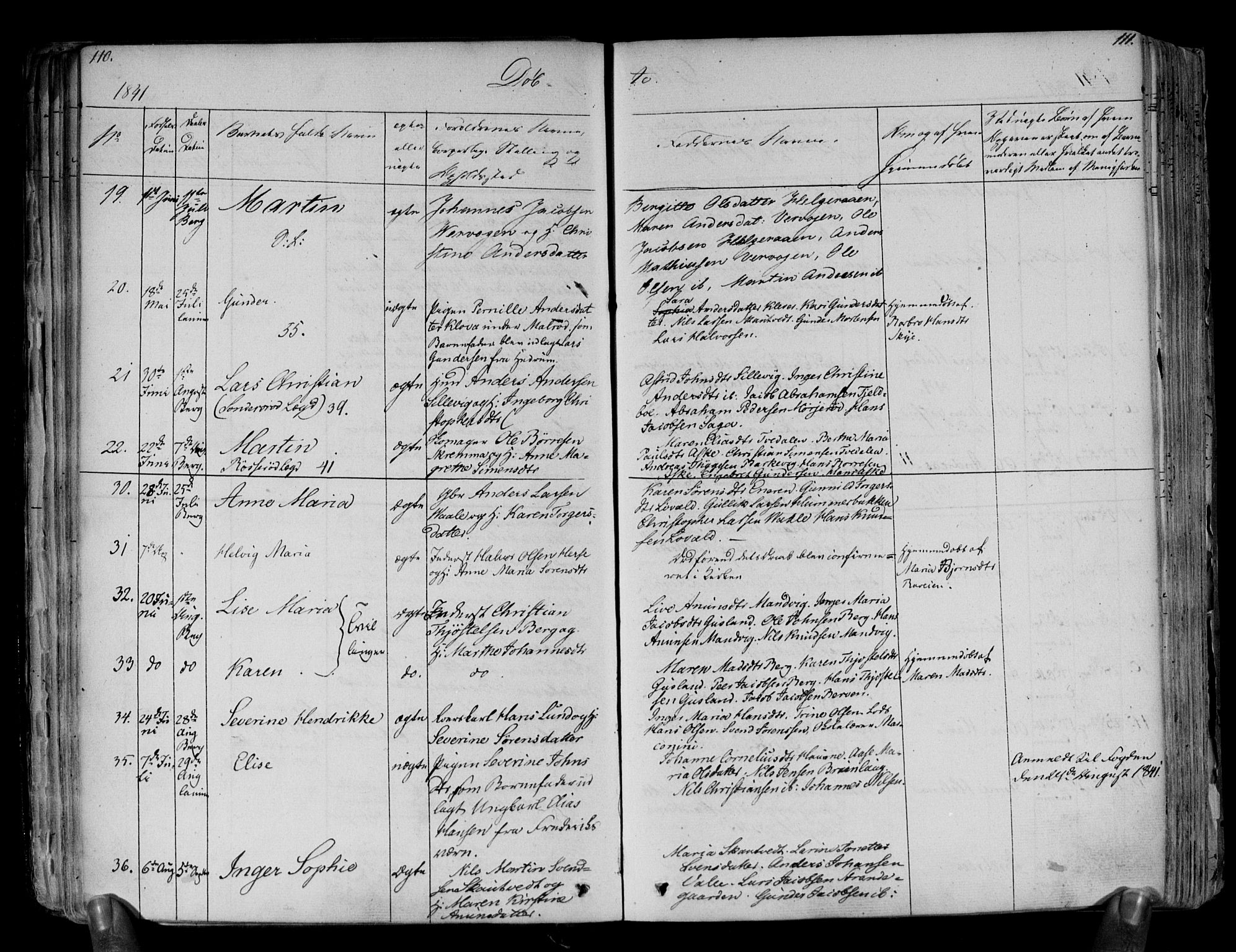 Brunlanes kirkebøker, SAKO/A-342/F/Fa/L0003: Parish register (official) no. I 3, 1834-1845, p. 110-111