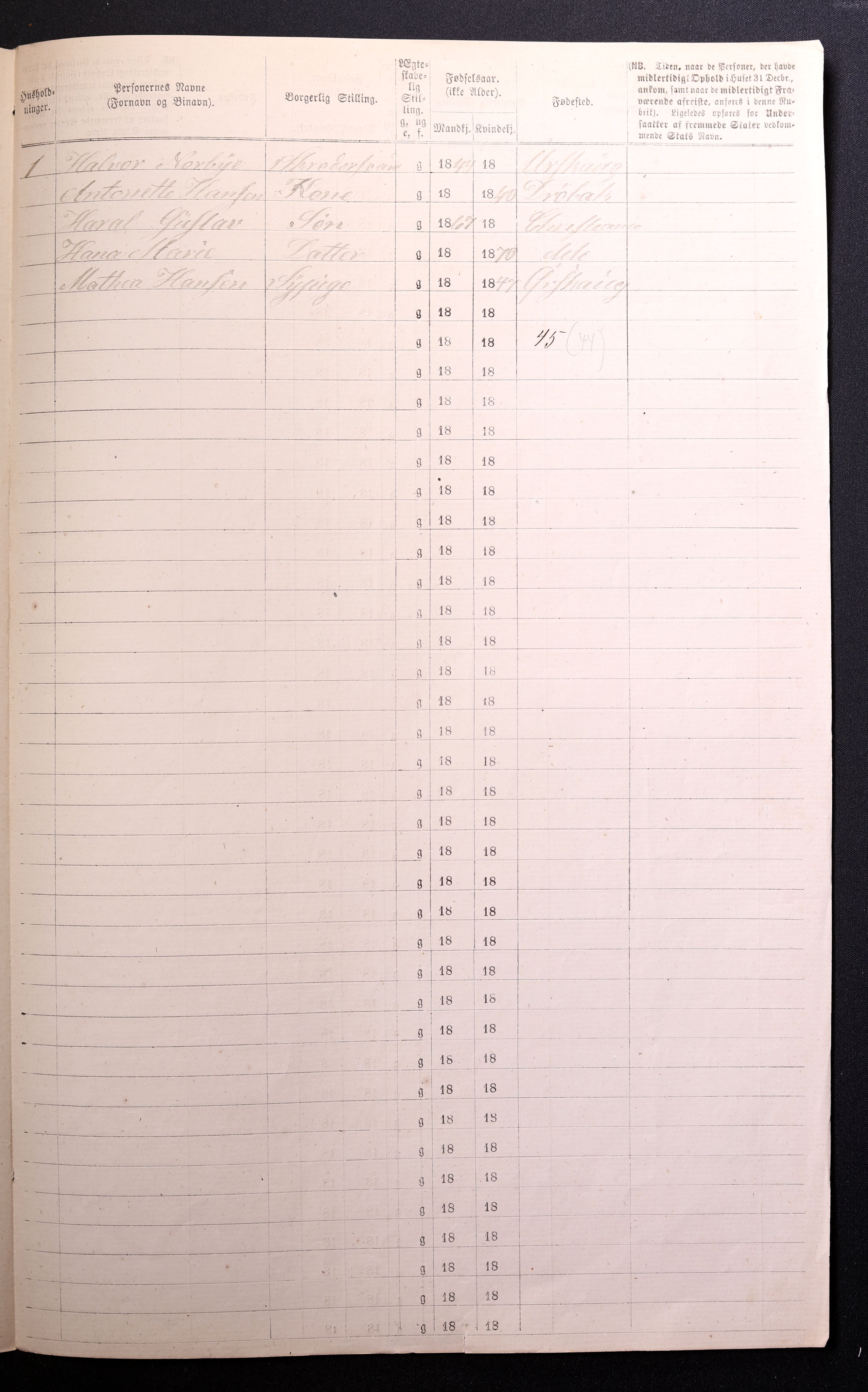 RA, 1870 census for 0301 Kristiania, 1870, p. 1709