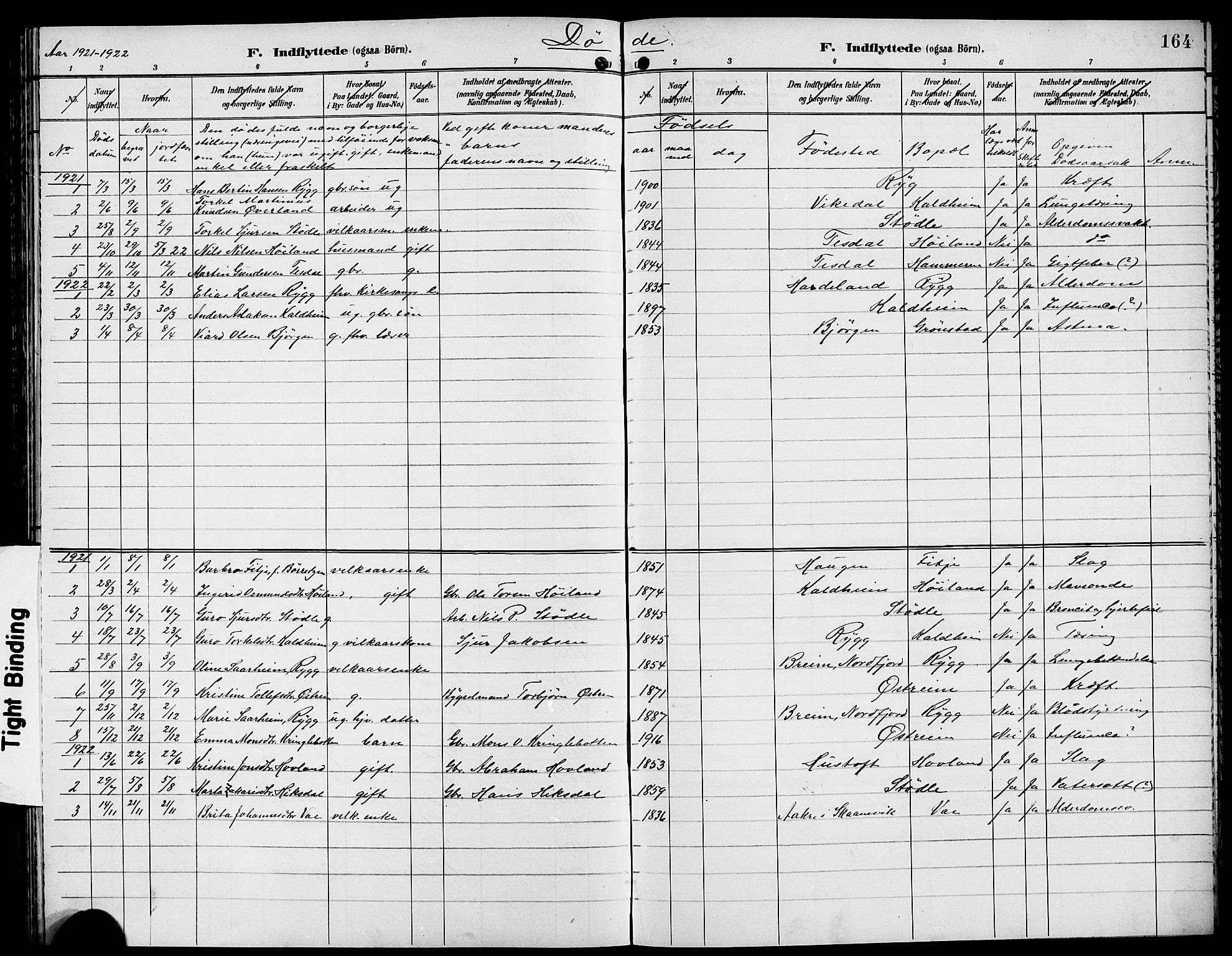 Etne sokneprestembete, SAB/A-75001/H/Hab: Parish register (copy) no. A 6, 1897-1924, p. 164