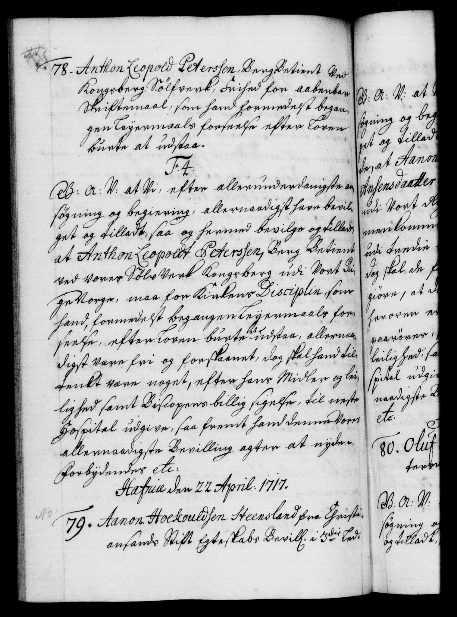 Danske Kanselli 1572-1799, AV/RA-EA-3023/F/Fc/Fca/Fcaa/L0022: Norske registre, 1716-1719, p. 156b