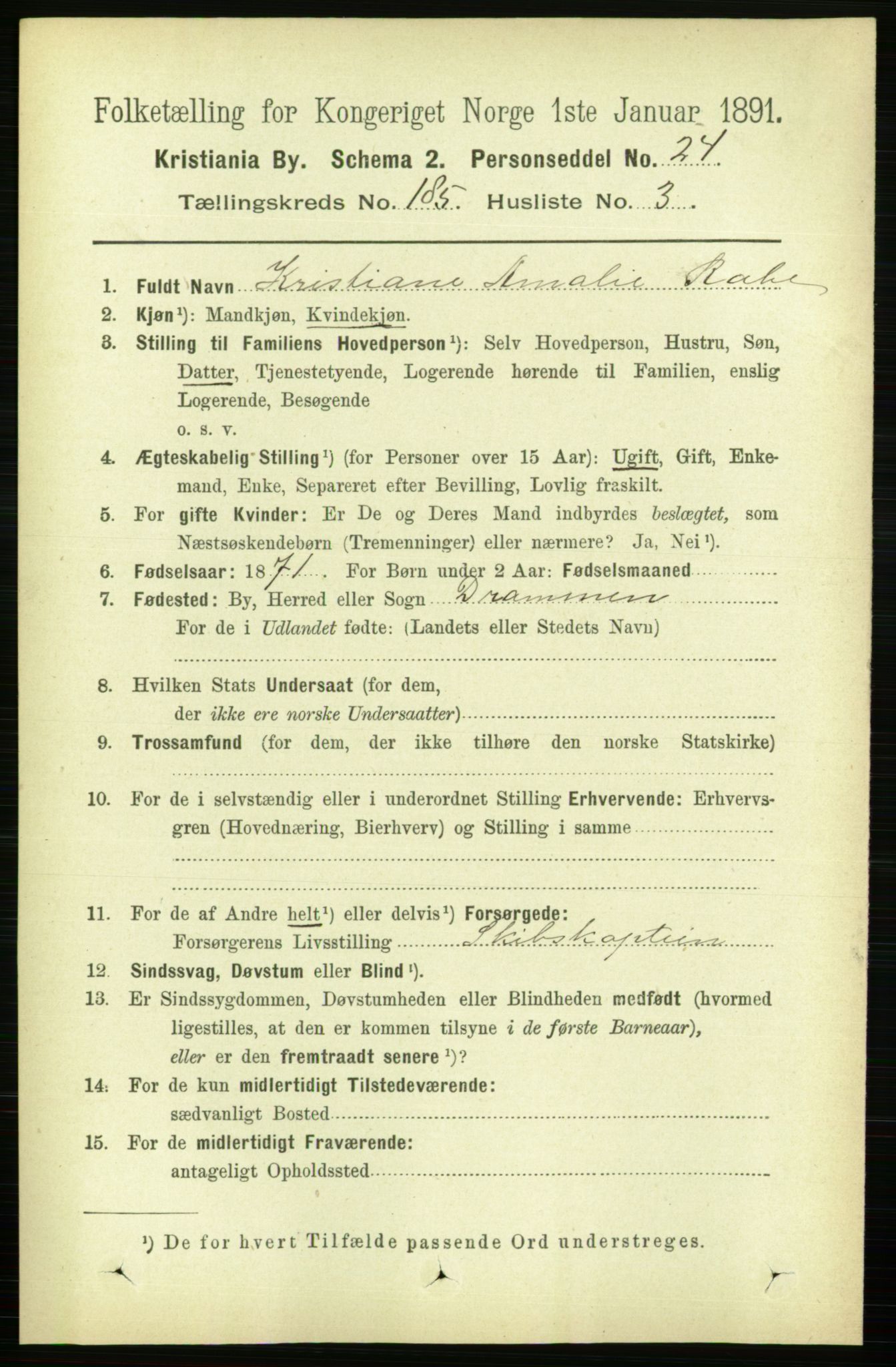 RA, 1891 census for 0301 Kristiania, 1891, p. 110934