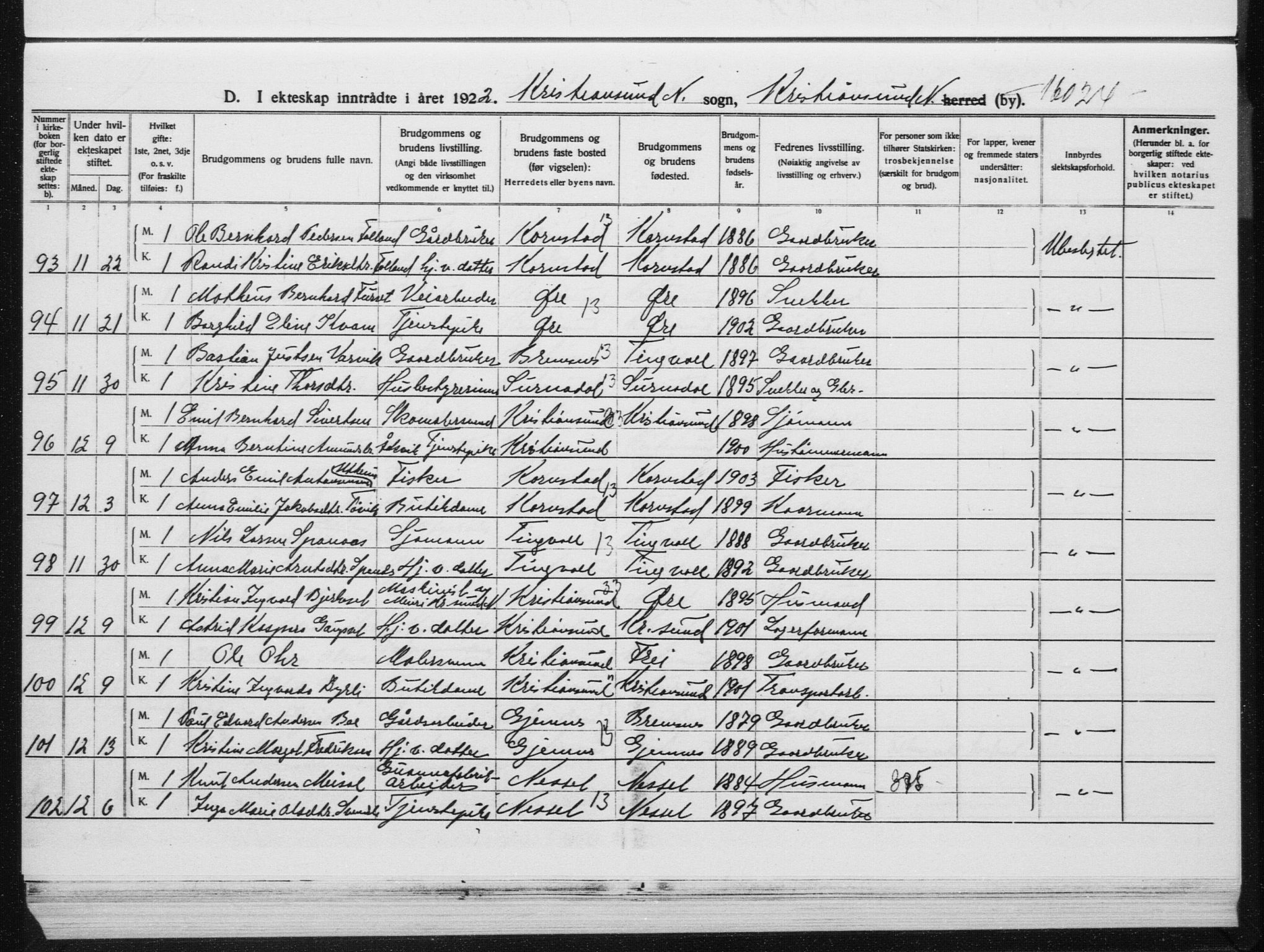 Ministerialprotokoller, klokkerbøker og fødselsregistre - Møre og Romsdal, AV/SAT-A-1454/572/L0862: Parish register (official) no. 572D06, 1917-1935