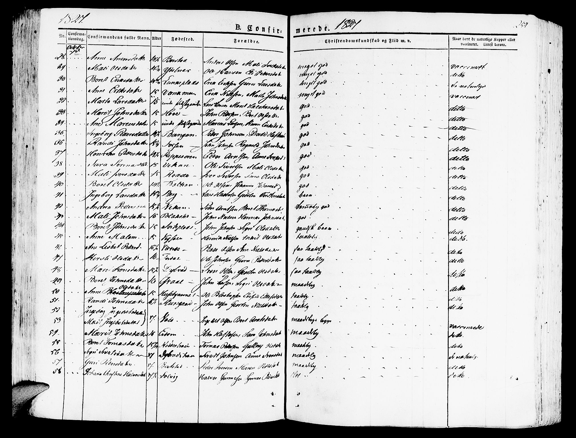 Ministerialprotokoller, klokkerbøker og fødselsregistre - Nord-Trøndelag, AV/SAT-A-1458/709/L0070: Parish register (official) no. 709A10, 1820-1832, p. 254