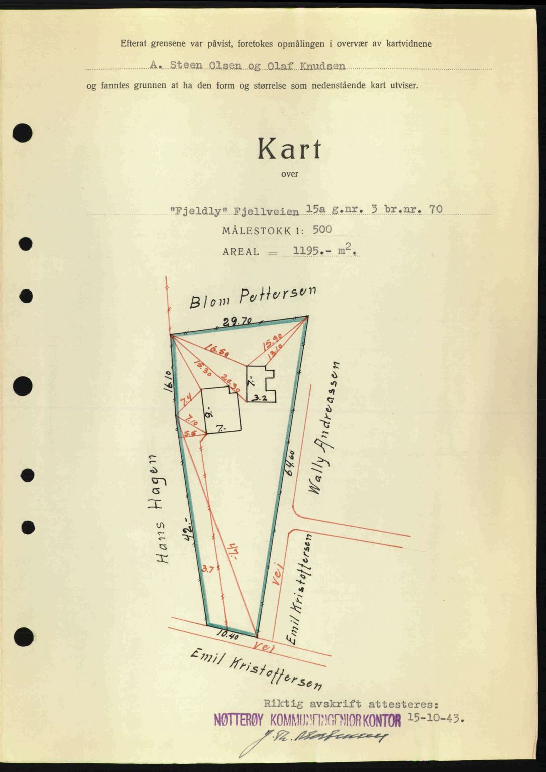 Tønsberg sorenskriveri, AV/SAKO-A-130/G/Ga/Gaa/L0014: Mortgage book no. A14, 1943-1944, Diary no: : 2601/1943