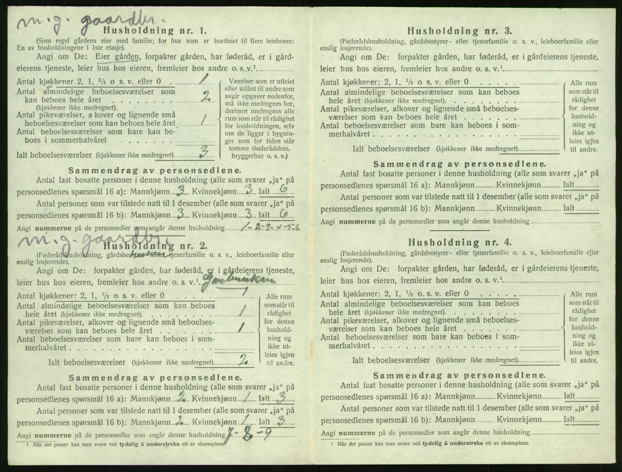 SAT, 1920 census for Vatne, 1920, p. 451