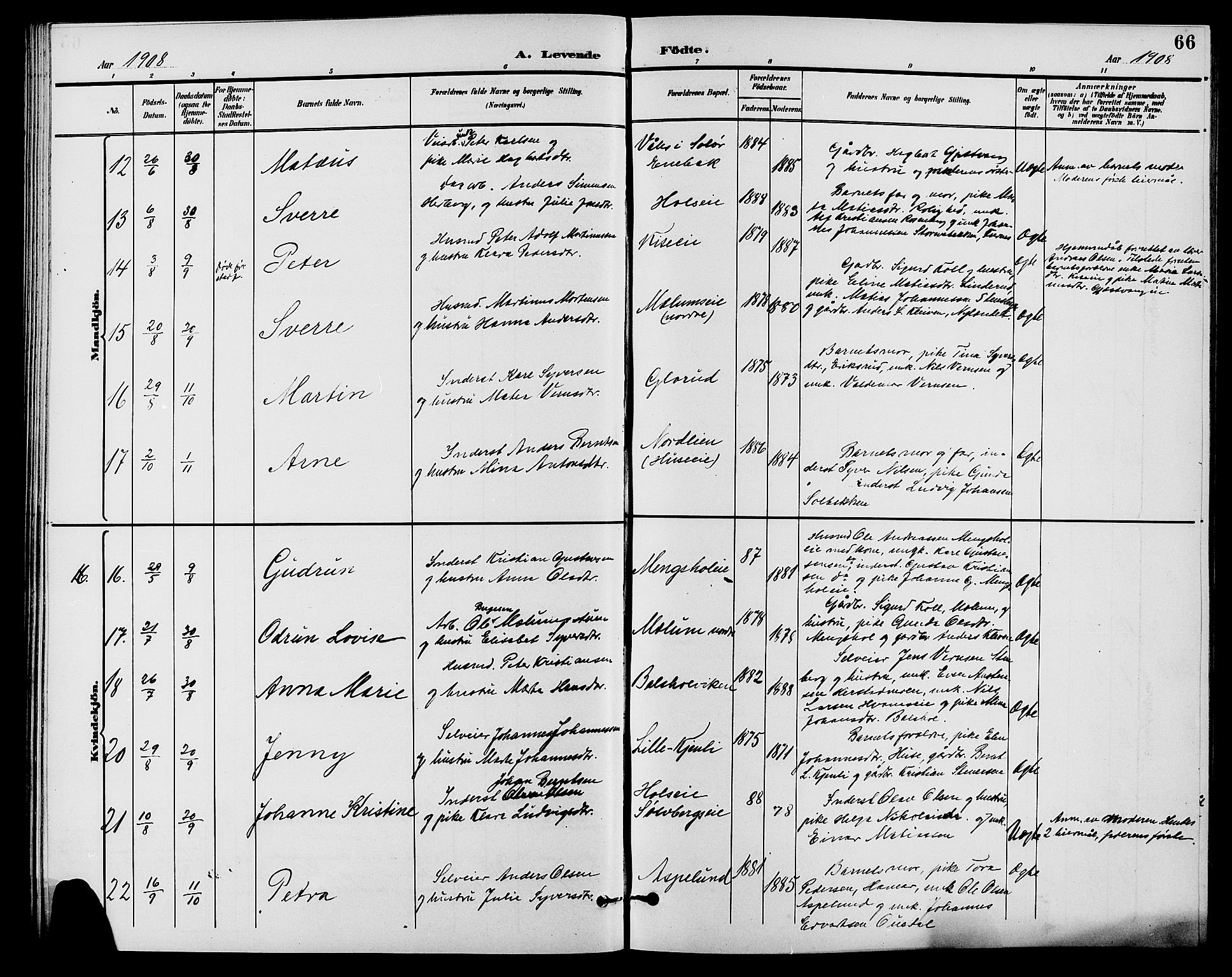 Nes prestekontor, Hedmark, AV/SAH-PREST-020/L/La/L0007: Parish register (copy) no. 7, 1892-1912, p. 66