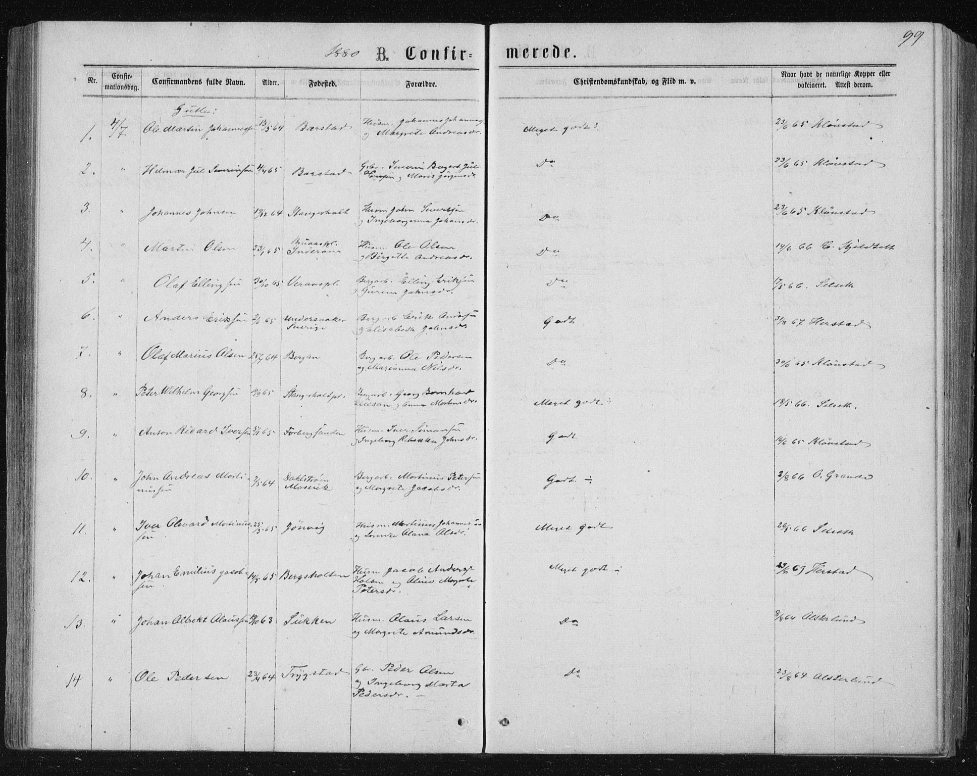 Ministerialprotokoller, klokkerbøker og fødselsregistre - Nord-Trøndelag, SAT/A-1458/722/L0219: Parish register (official) no. 722A06, 1868-1880, p. 99
