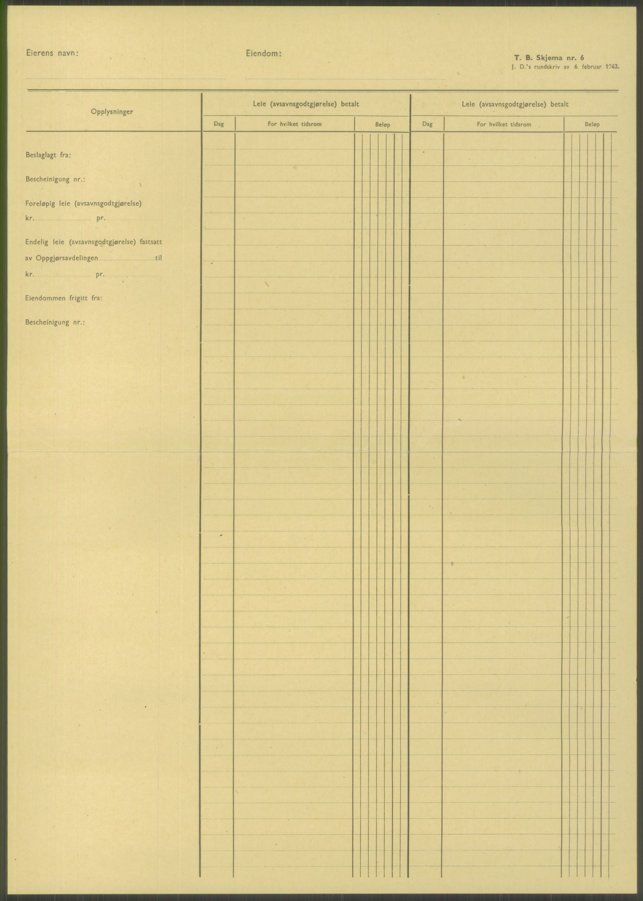 Forsvarsdepartementet, 10. kontor / Oppgjørskontoret, AV/RA-RAFA-1225/D/Db/L0182: Lista oppgjørskontor, 1942-1950, p. 88