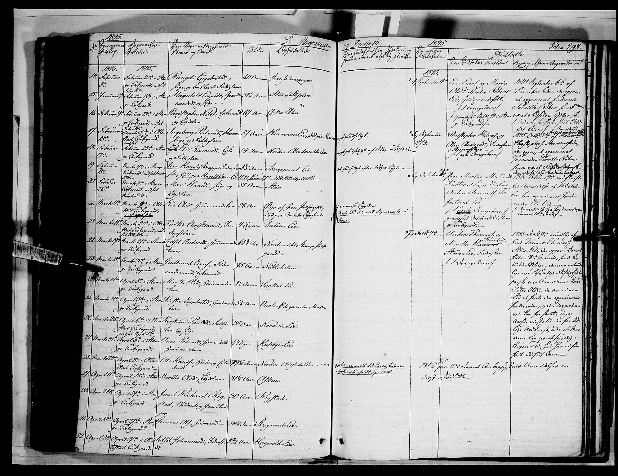 Stange prestekontor, SAH/PREST-002/K/L0010: Parish register (official) no. 10, 1835-1845, p. 298